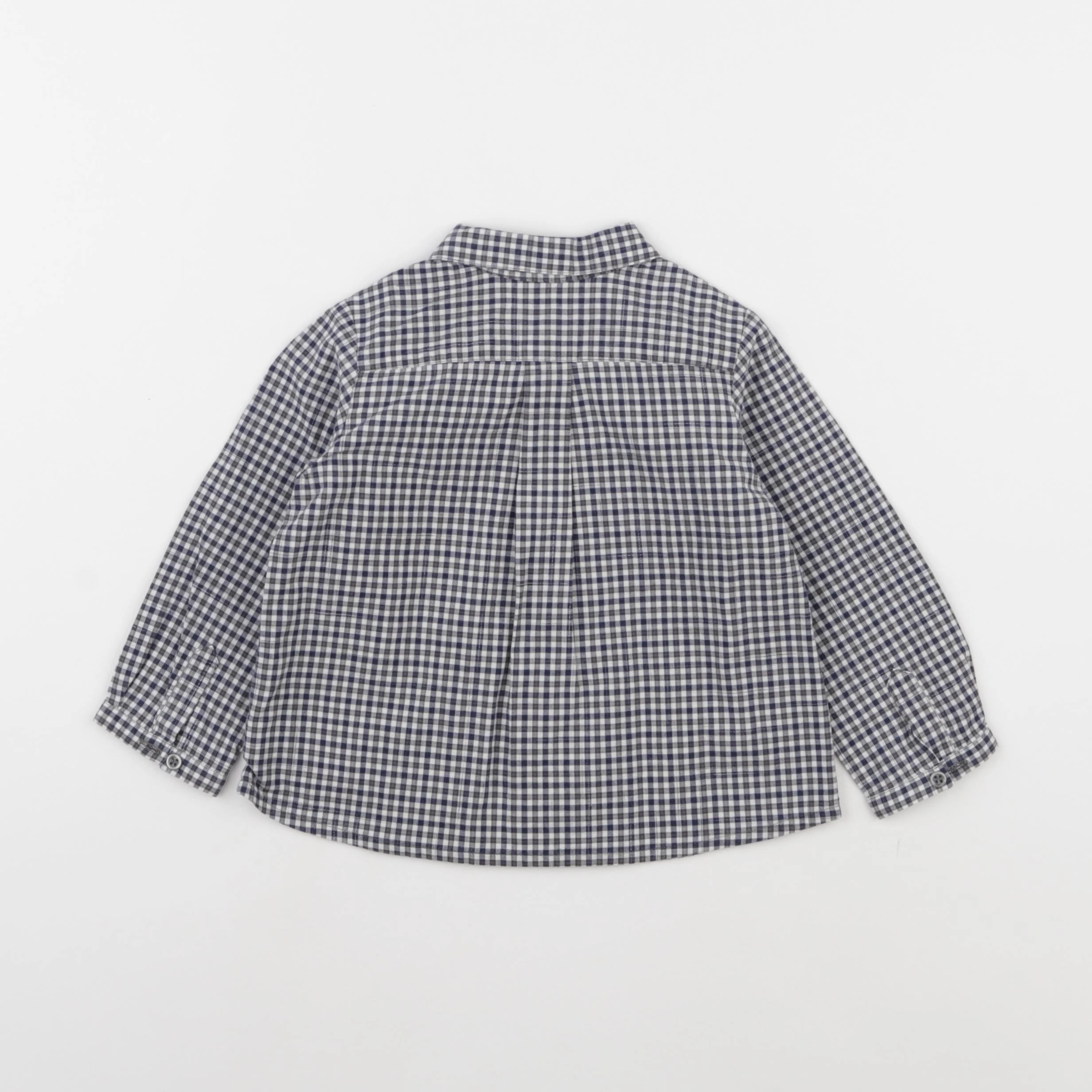 Bonpoint - chemise blanc, bleu - 18 mois