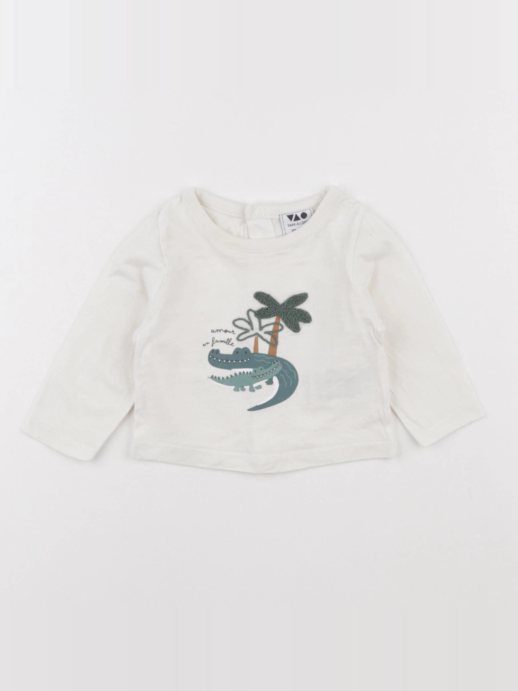 Tape à l'oeil - tee-shirt beige - 3 mois