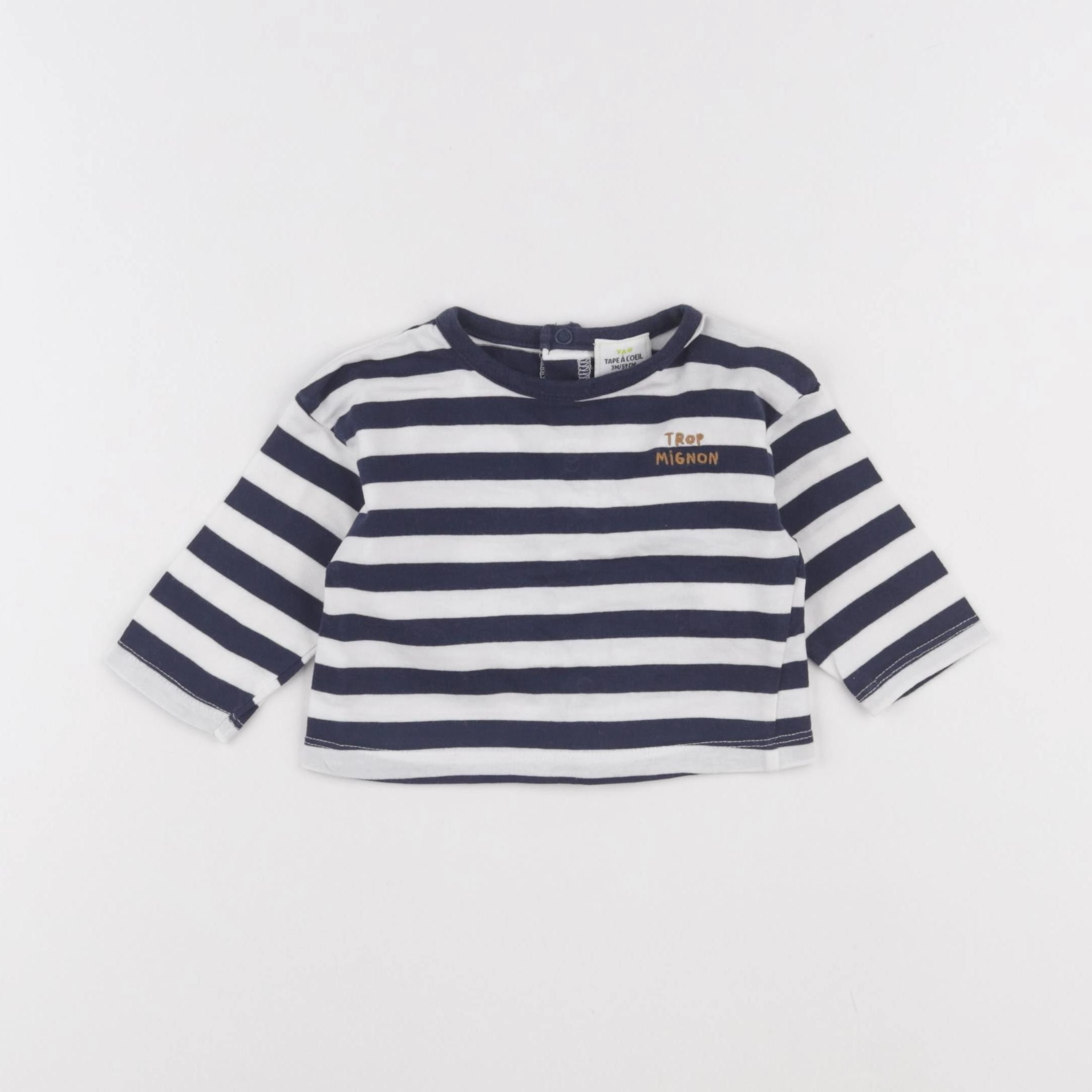 Tape à l'oeil - tee-shirt bleu - 3 mois