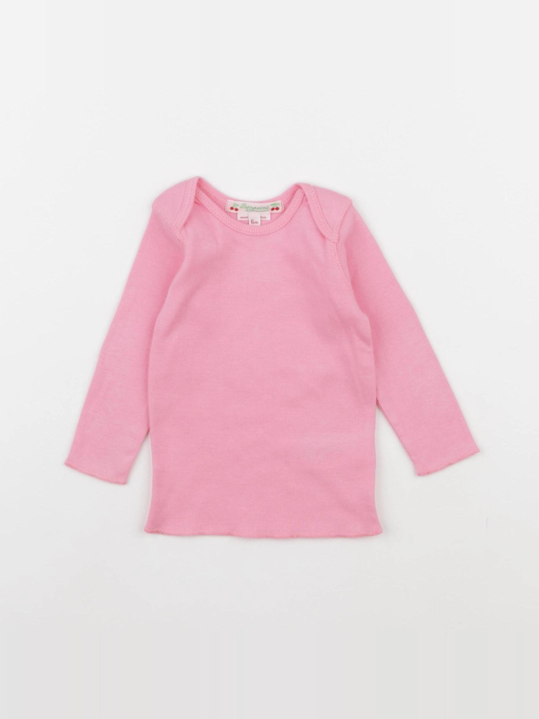Bonpoint - maillot de corps rose - 6 mois