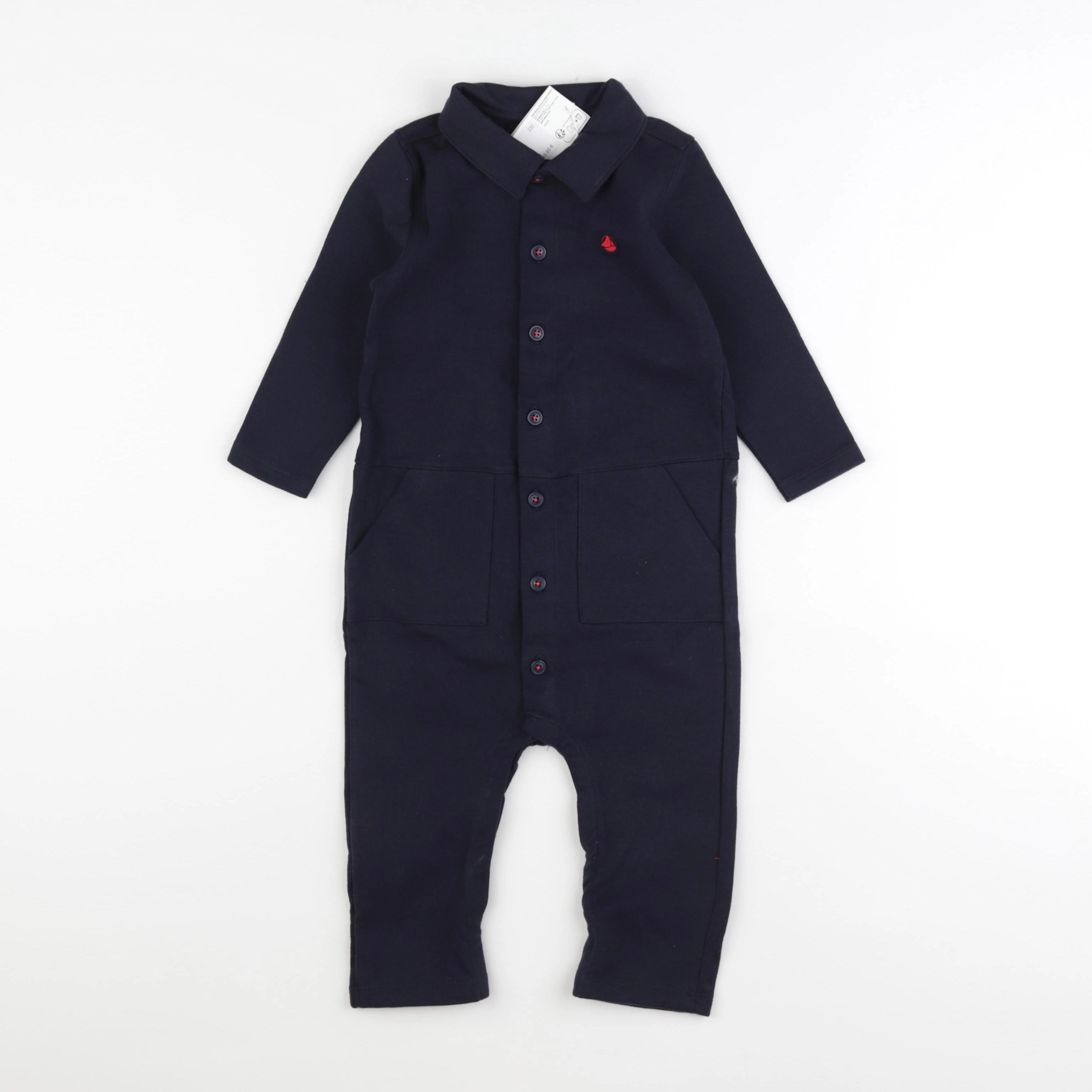Petit Bateau - combinaison bleu - 24 mois