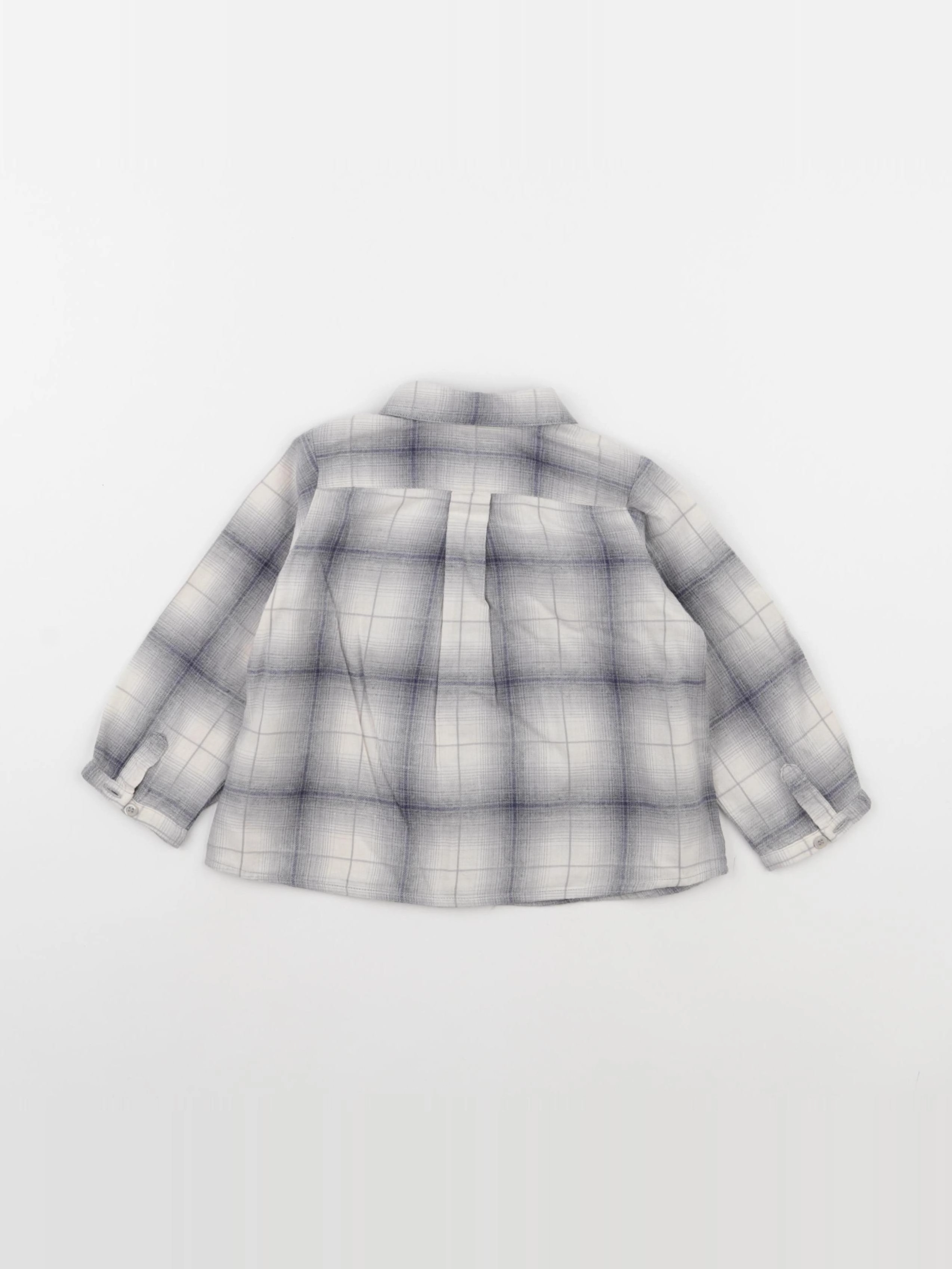 Bonpoint - chemise bleu, gris - 18 mois
