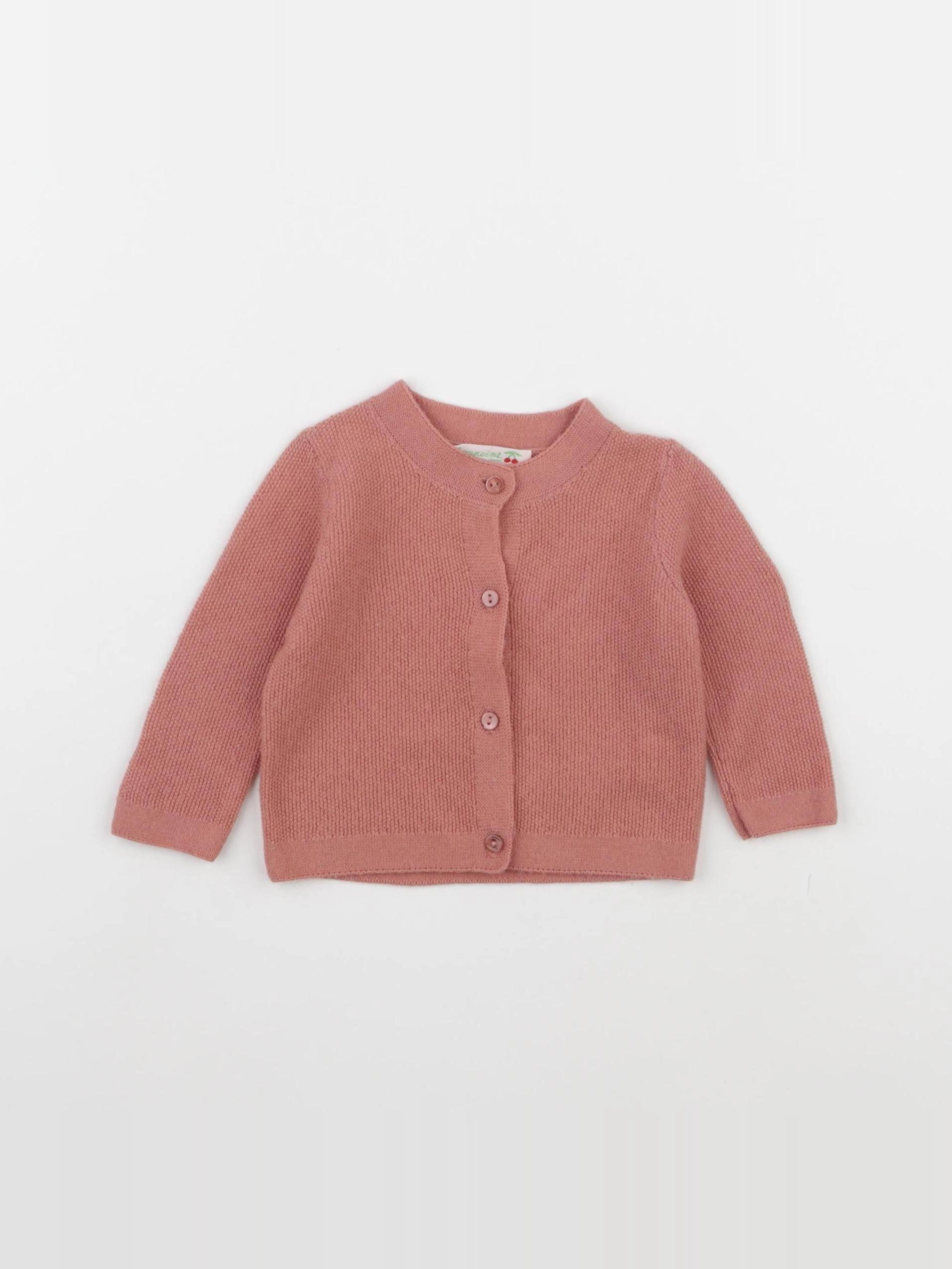 Bonpoint - gilet rose - 6 mois