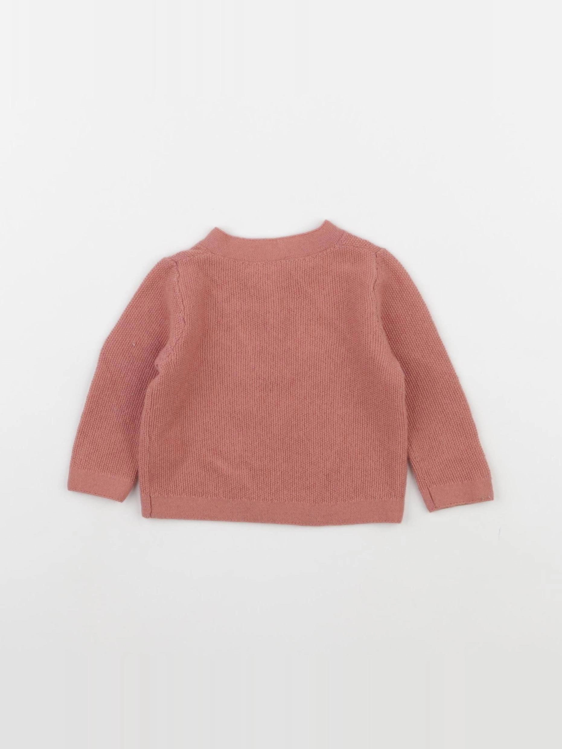 Bonpoint - gilet rose - 6 mois
