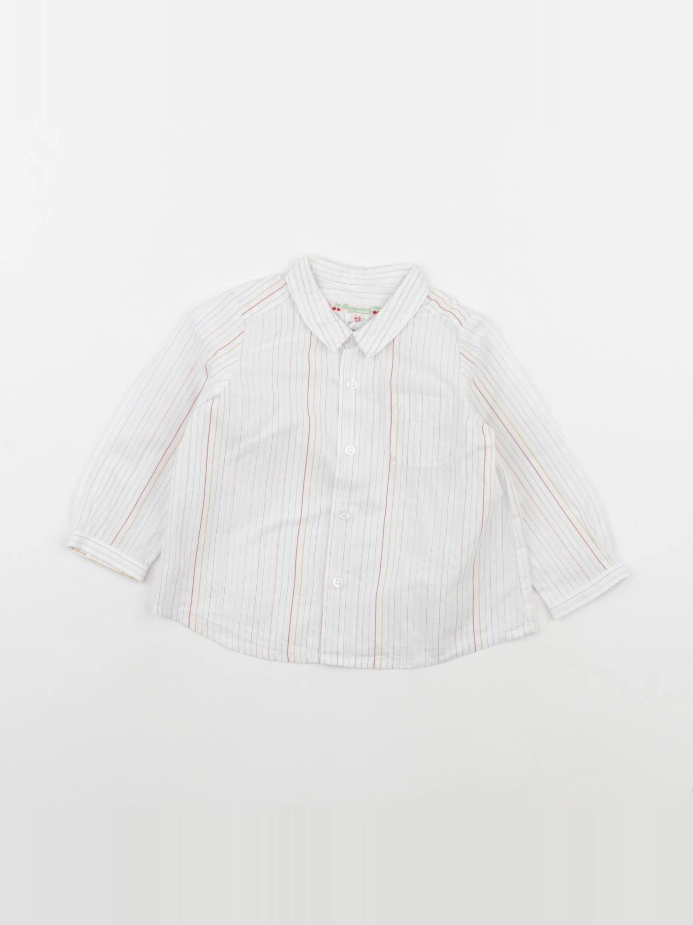 Bonpoint - chemise blanc, multicolore - 12 mois