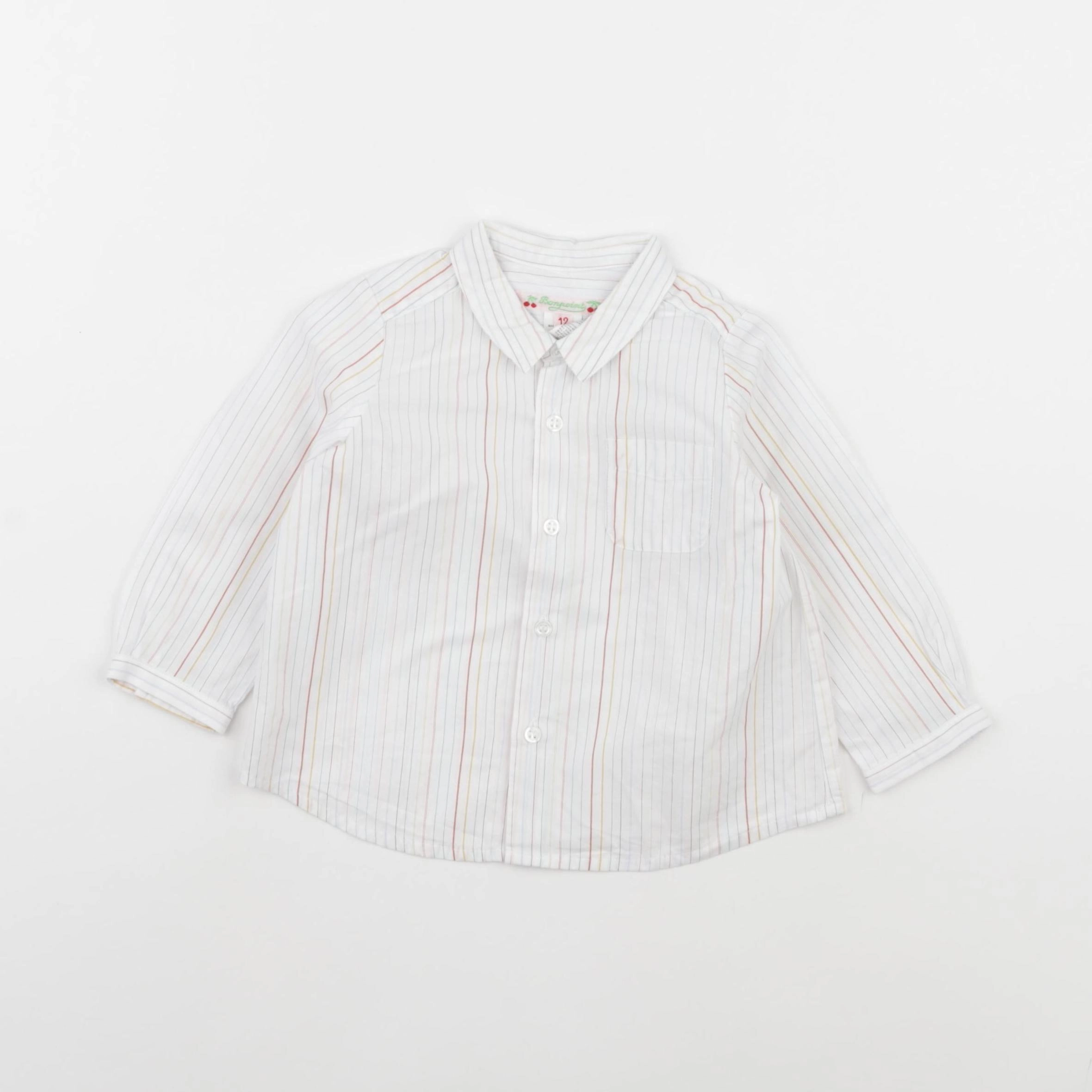 Bonpoint - chemise blanc, multicolore - 12 mois