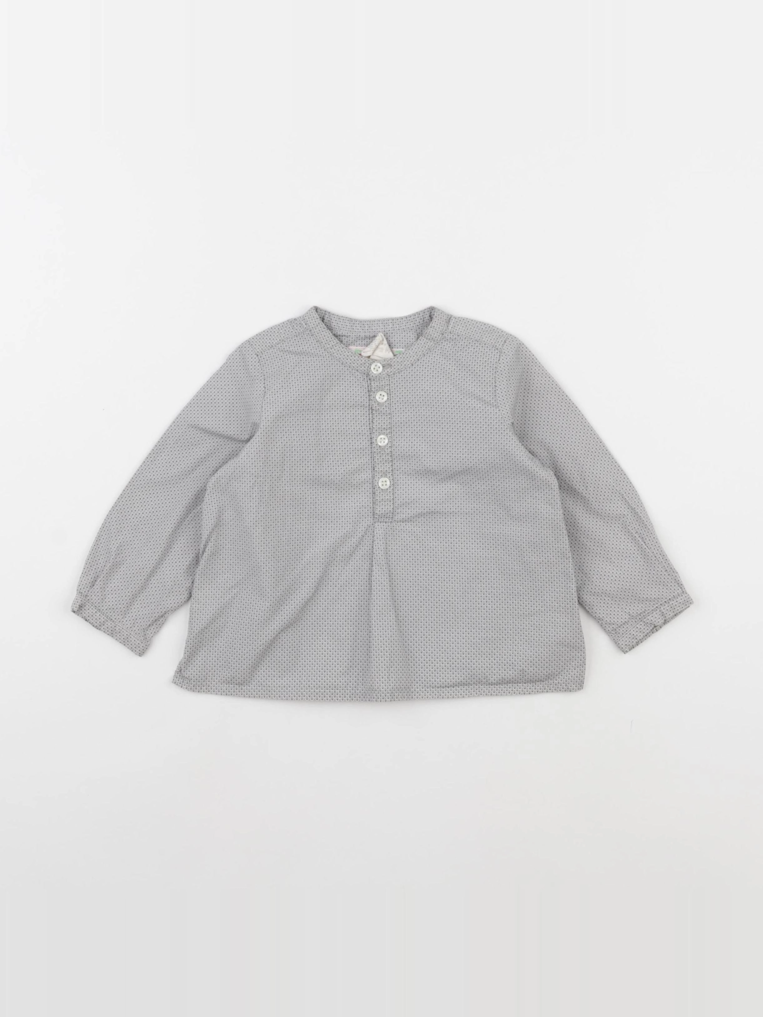 Bonpoint - chemise gris - 12 mois