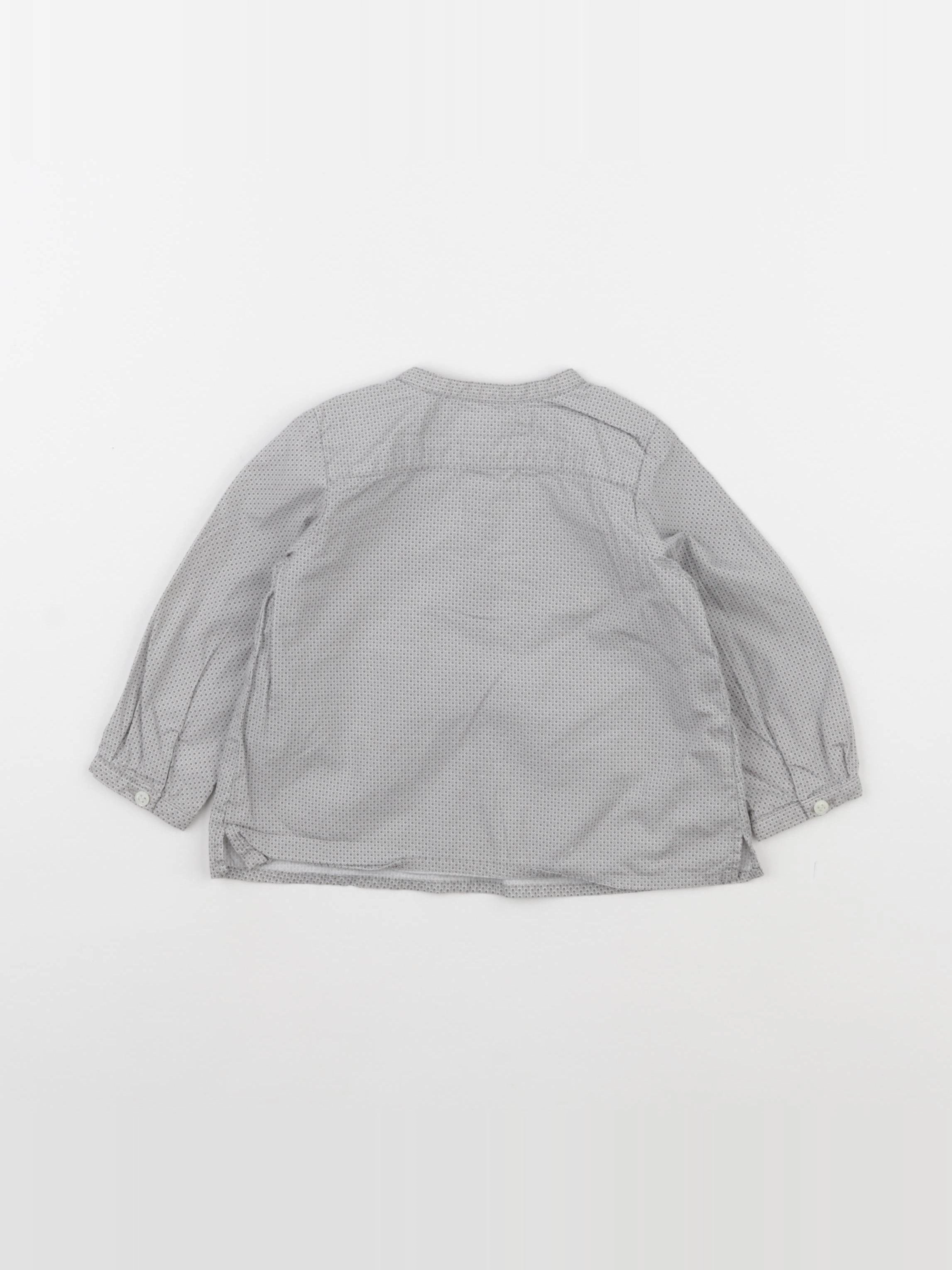 Bonpoint - chemise gris - 12 mois