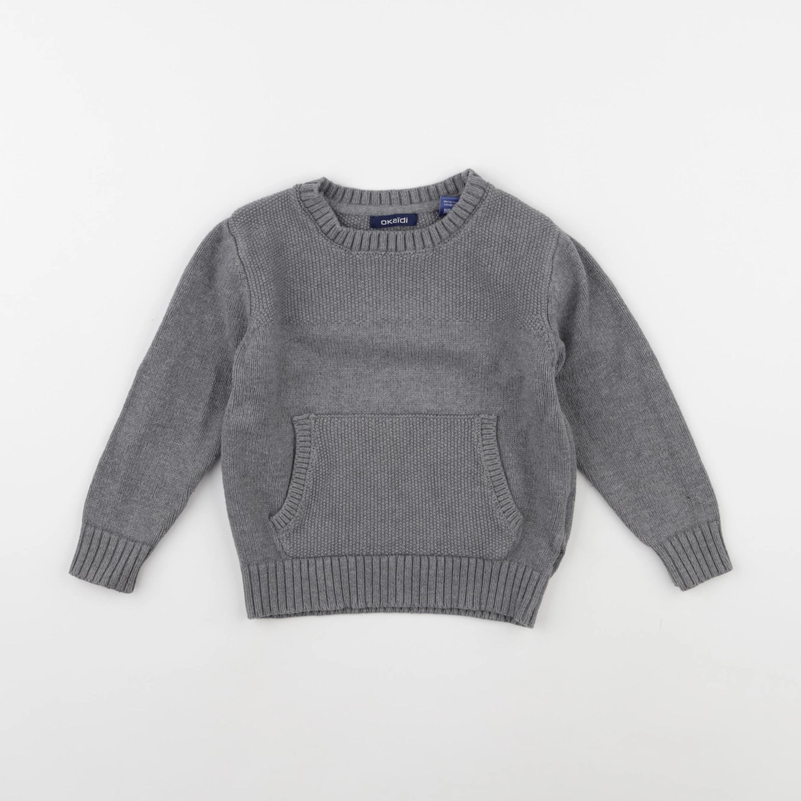 Okaidi - pull gris - 4 ans