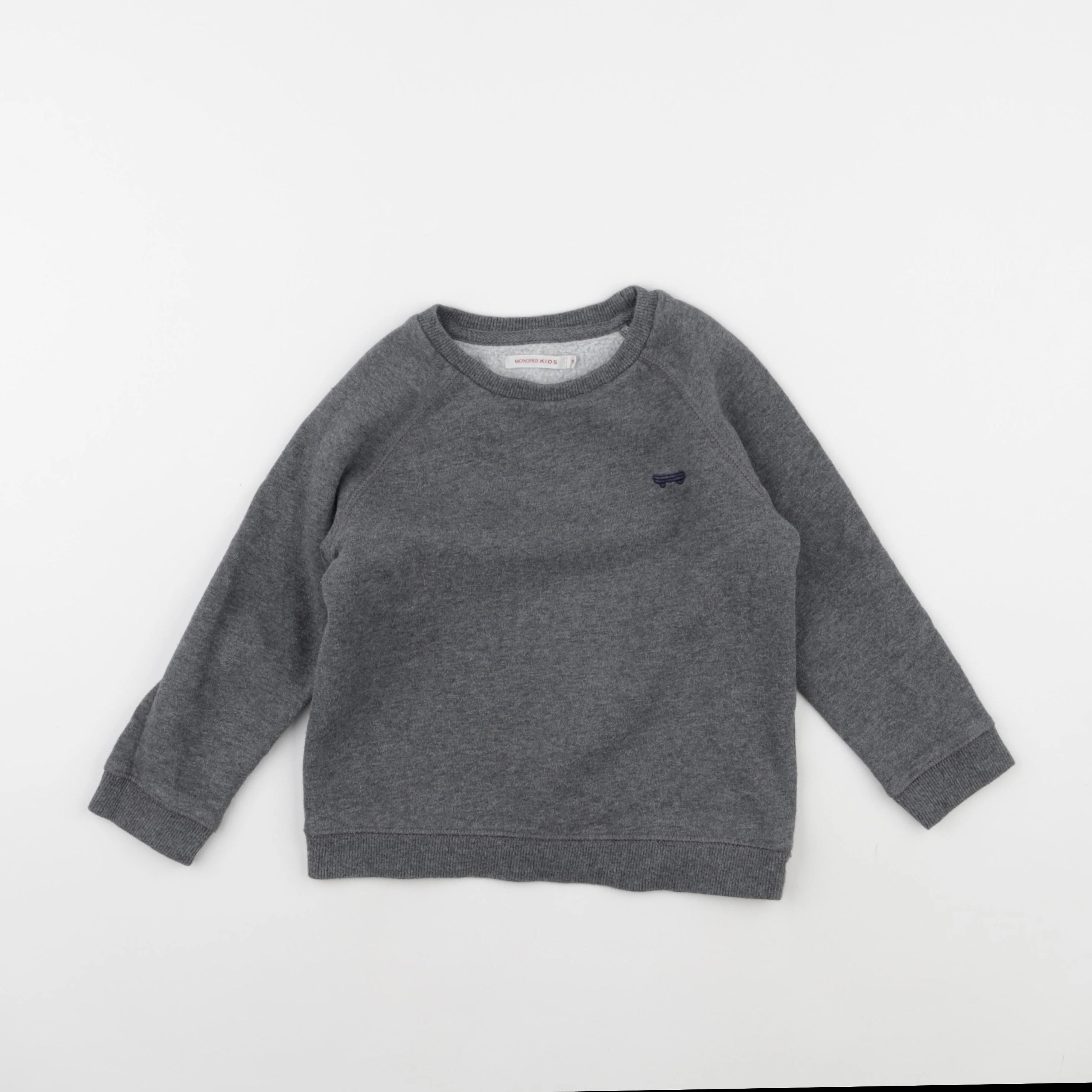 Monoprix - sweat gris - 5 ans