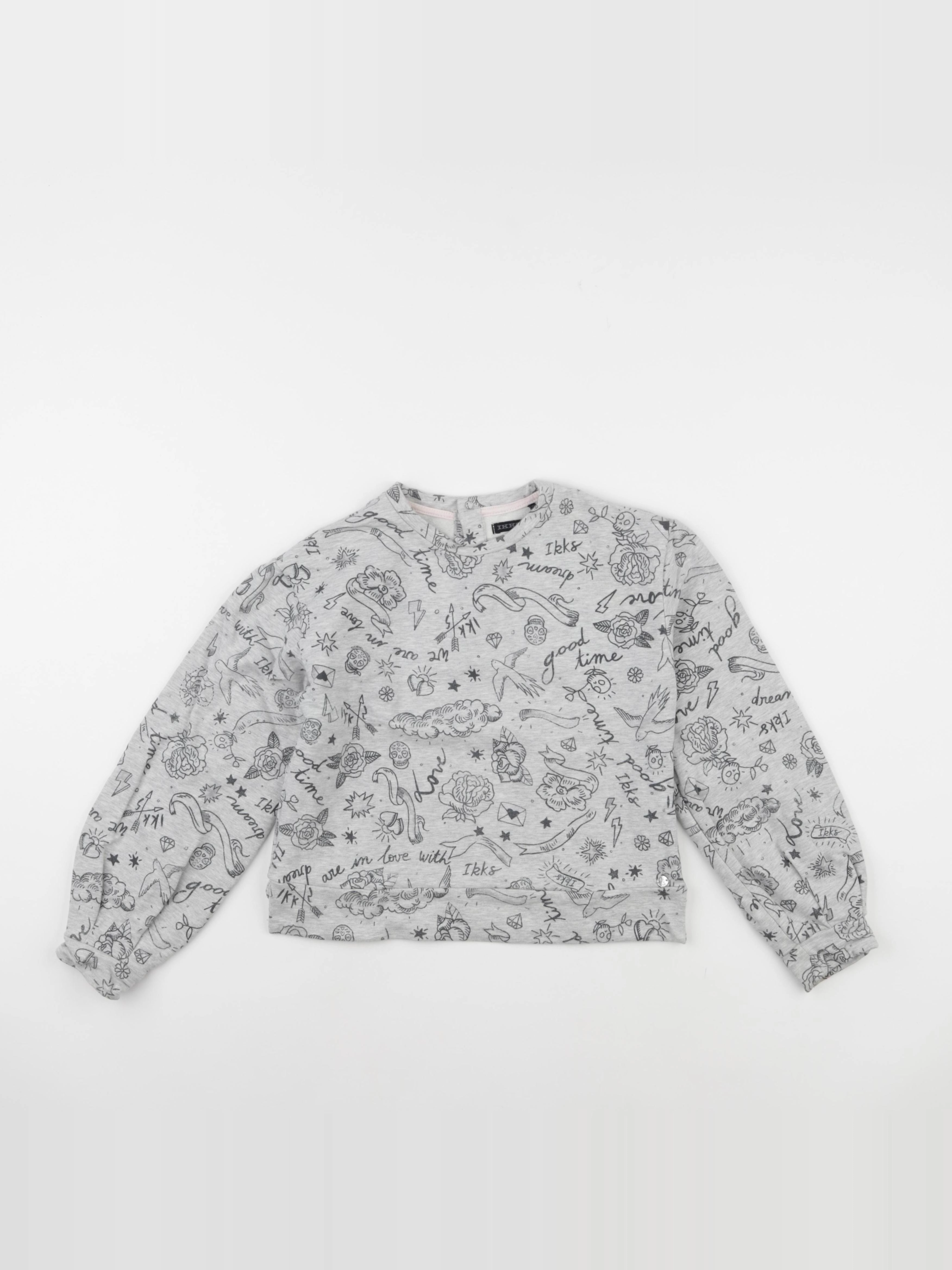 IKKS - sweat gris - 10 ans