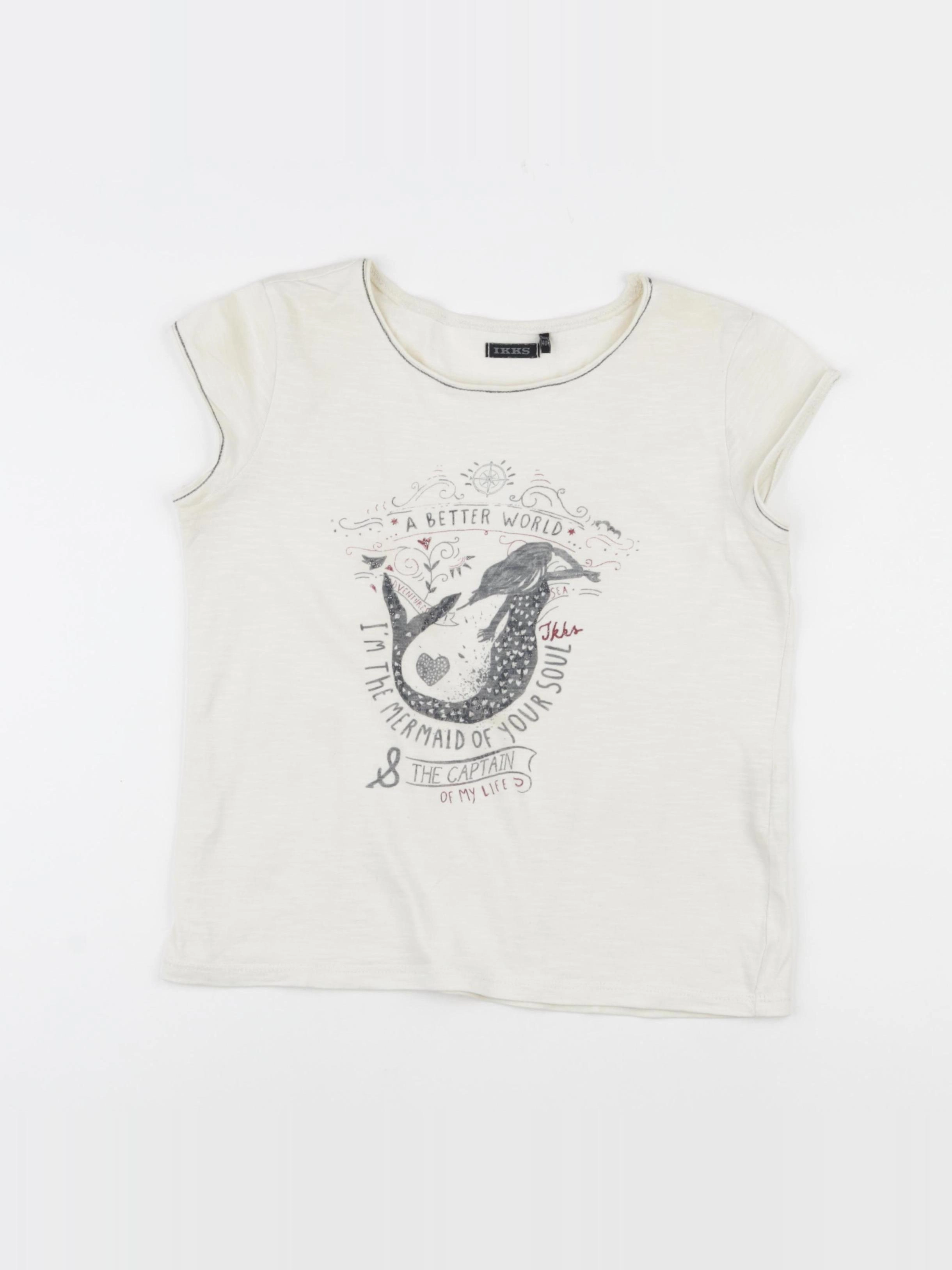 IKKS - tee-shirt beige - 10 ans