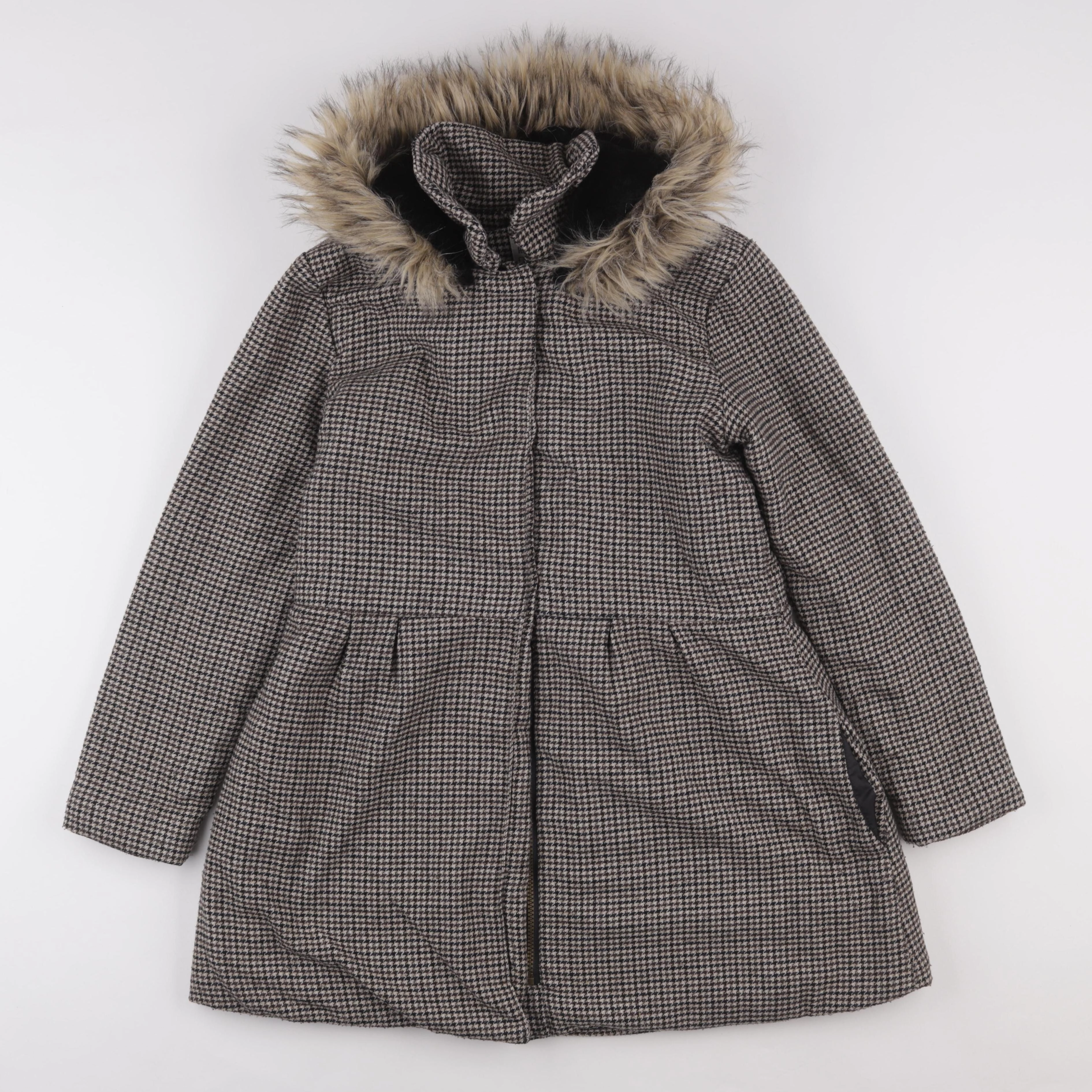 Vertbaudet - manteau marron, noir - 14 ans