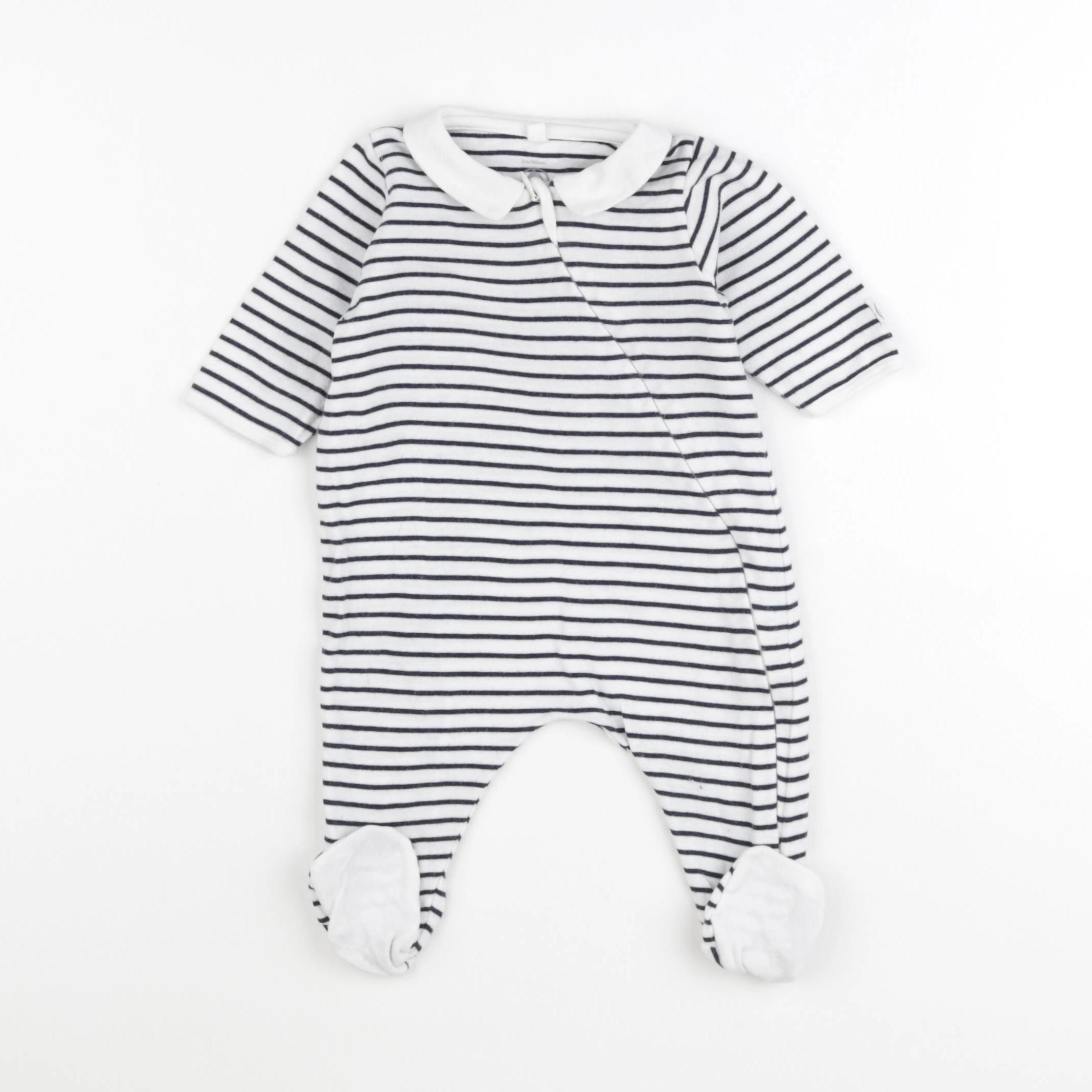 Petit Bateau - pyjama coton bleu - 3 mois