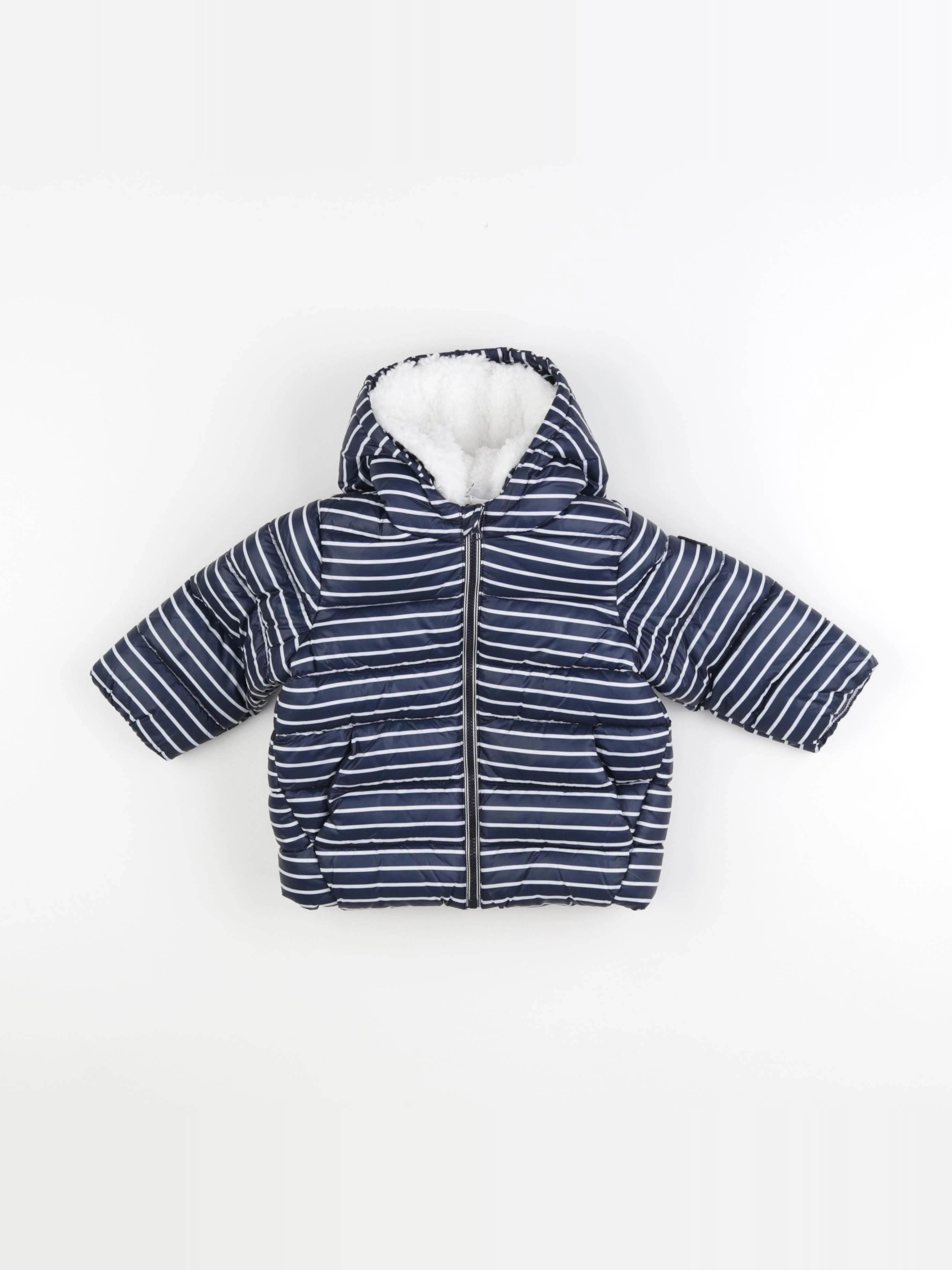 Petit Bateau - doudoune bleu - 6 mois