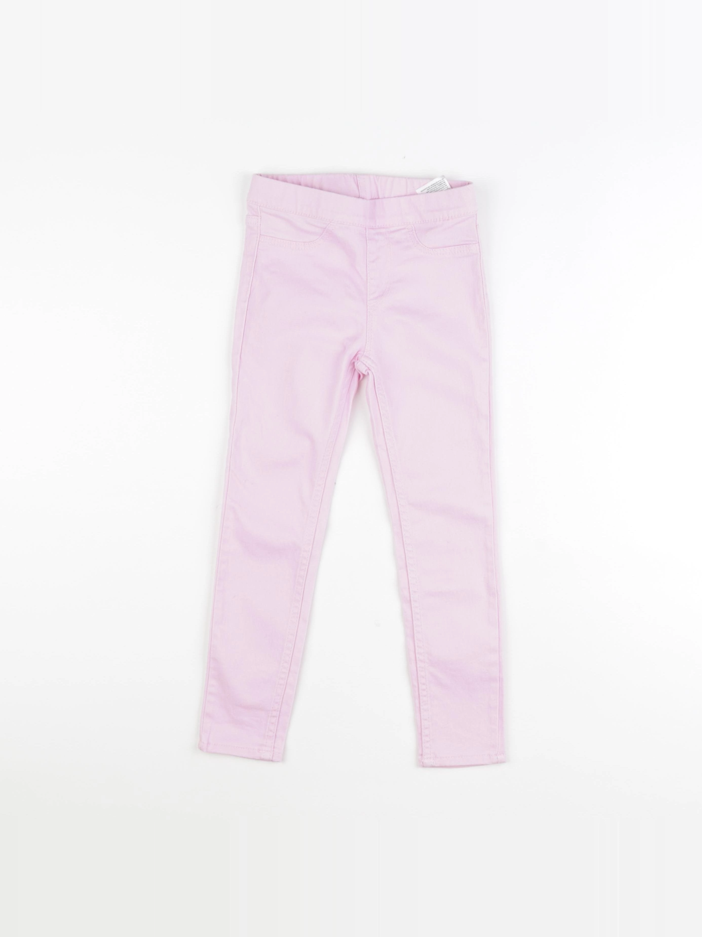 H&M - jegging rose - 4/5 ans