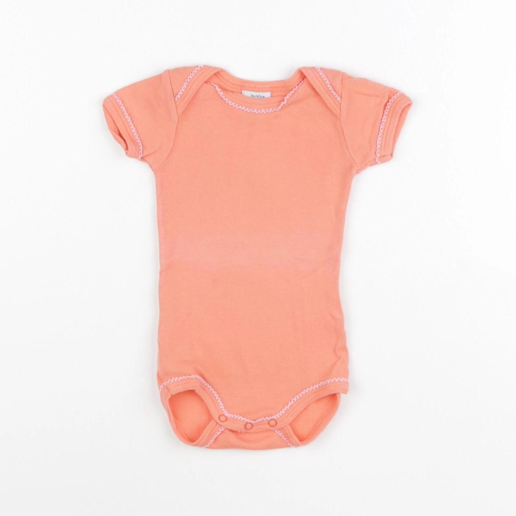 Petit Bateau - body orange - 3 mois