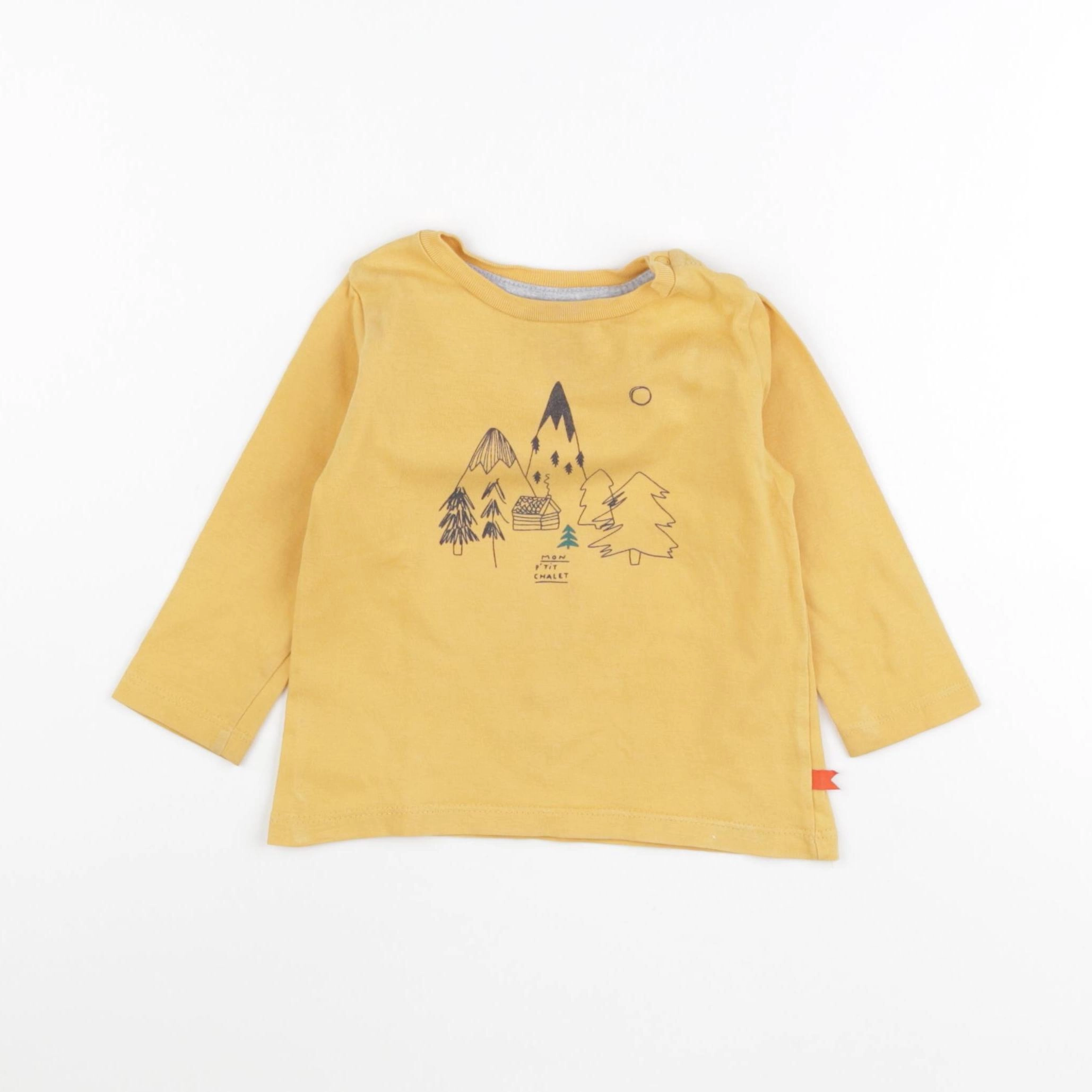 Cadet Rousselle - tee-shirt jaune - 12 mois
