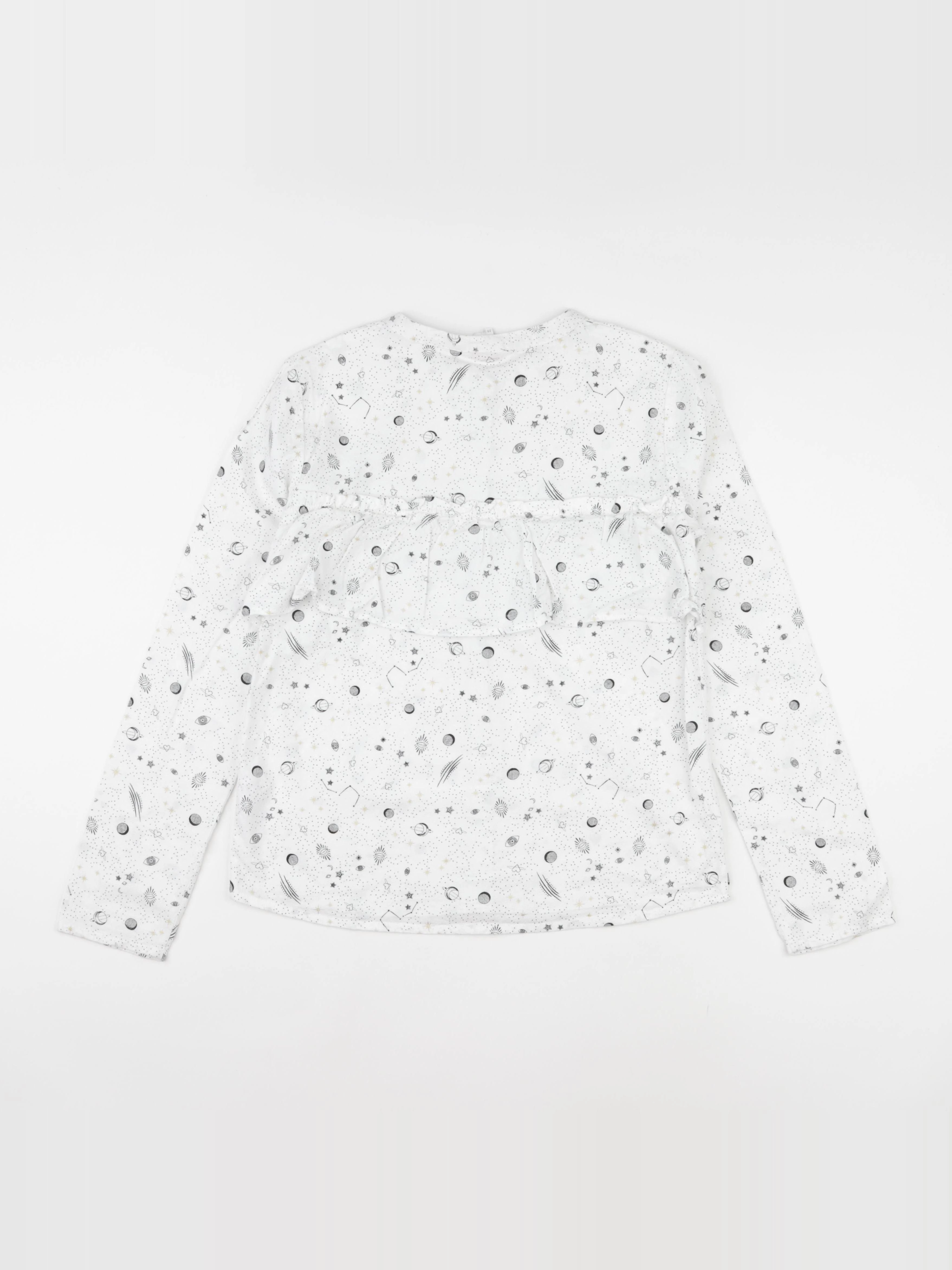 Little Karl Marc John - blouse blanc, bleu, or - 14 ans
