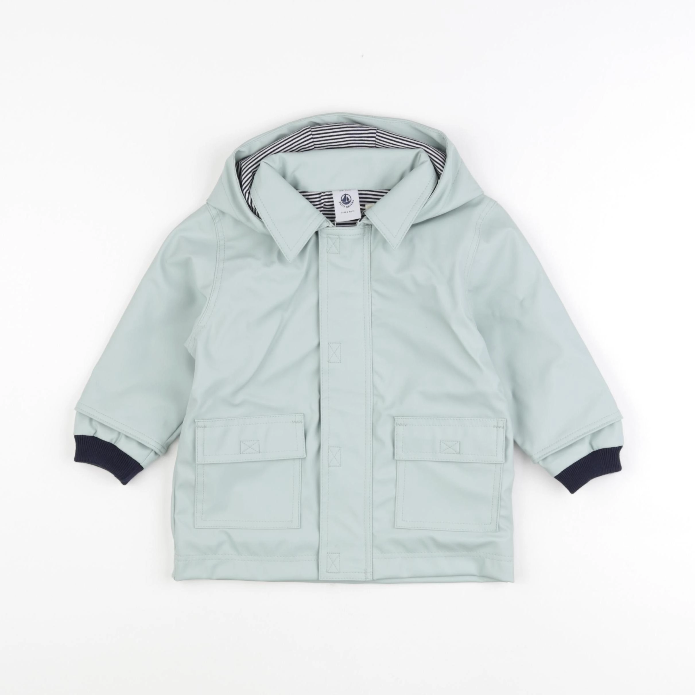 Petit Bateau - imperméable vert - 12 mois