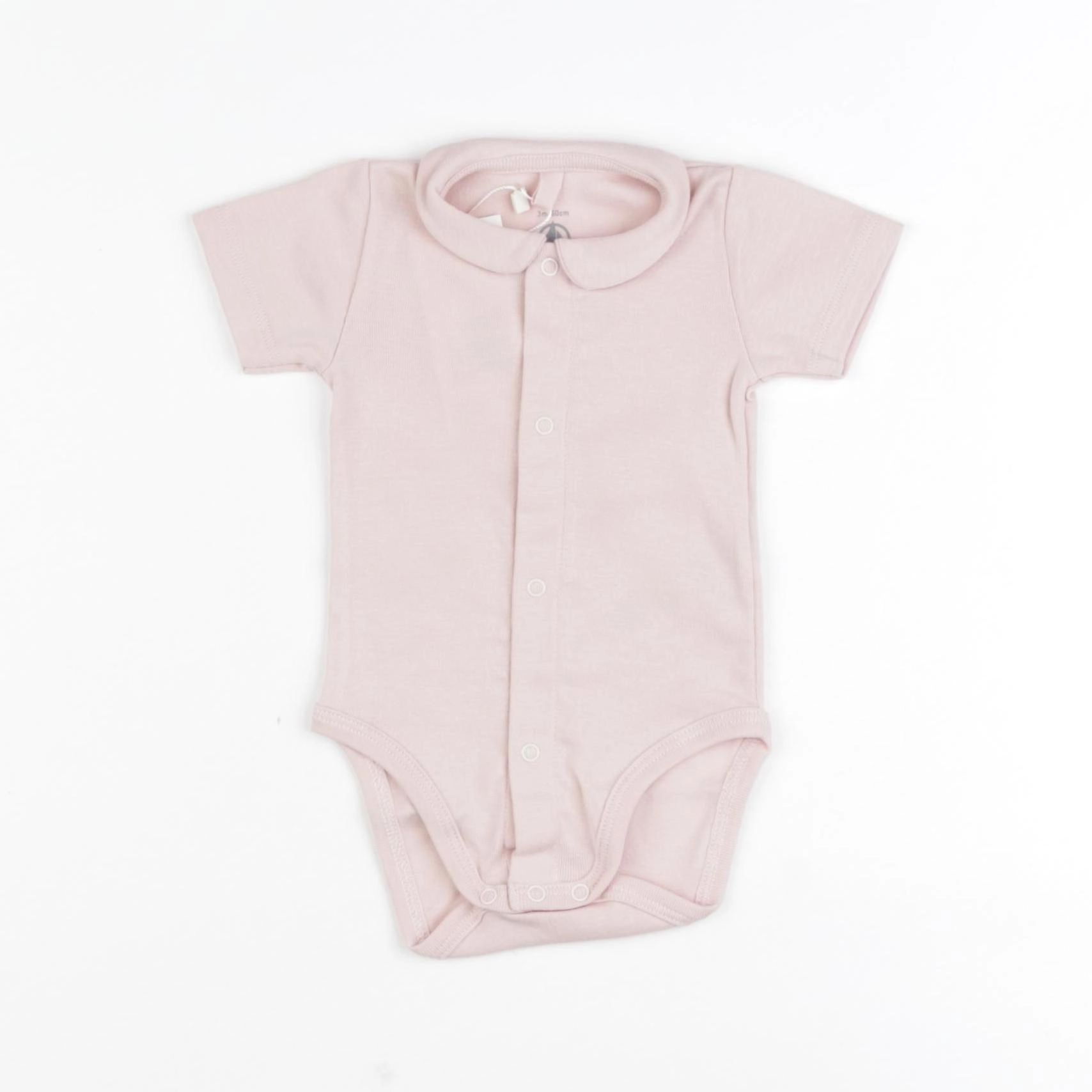 Petit Bateau - body à col rose - 3 mois