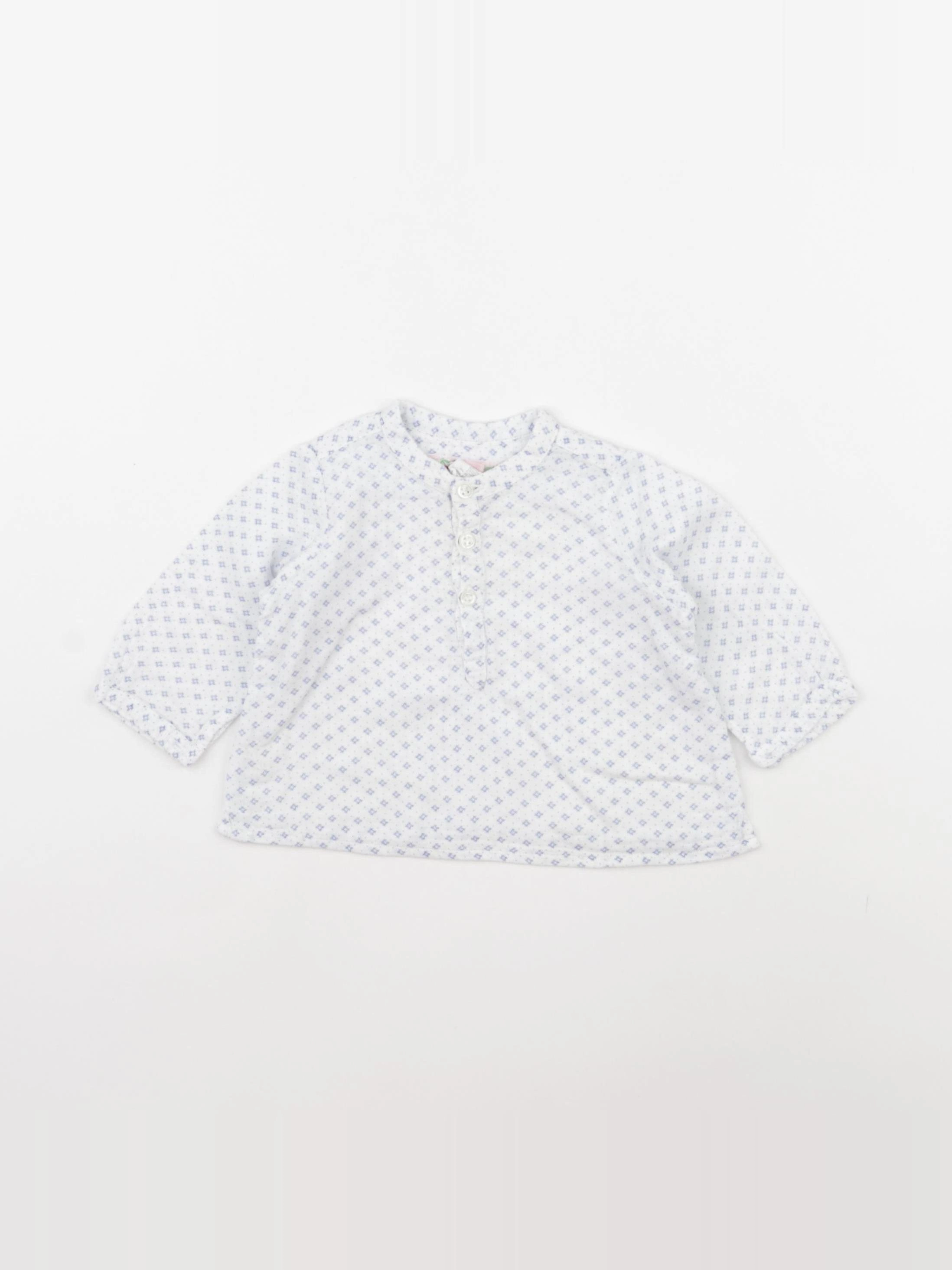 Bonpoint - blouse bleu, blanc - 3 mois