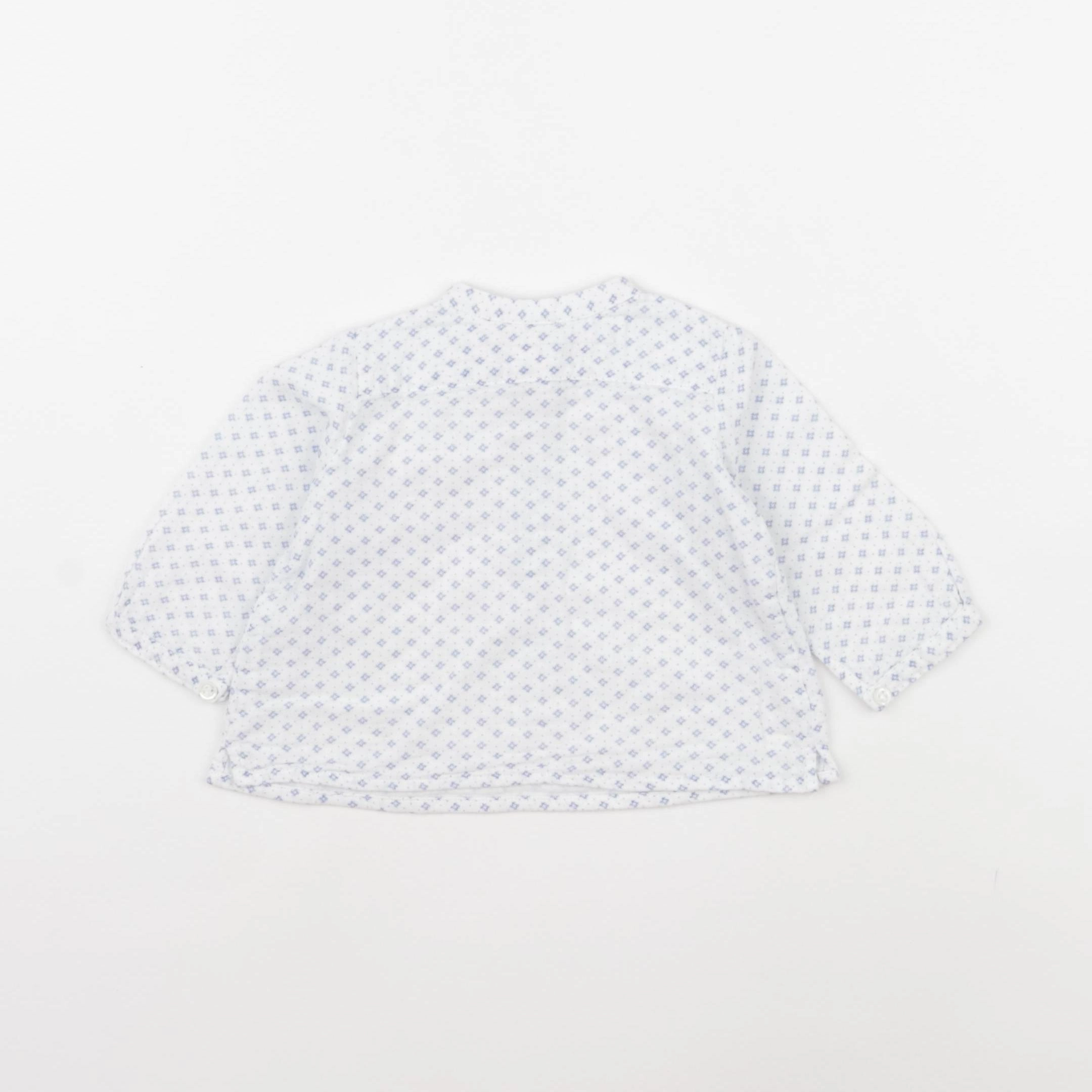 Bonpoint - blouse bleu, blanc - 3 mois