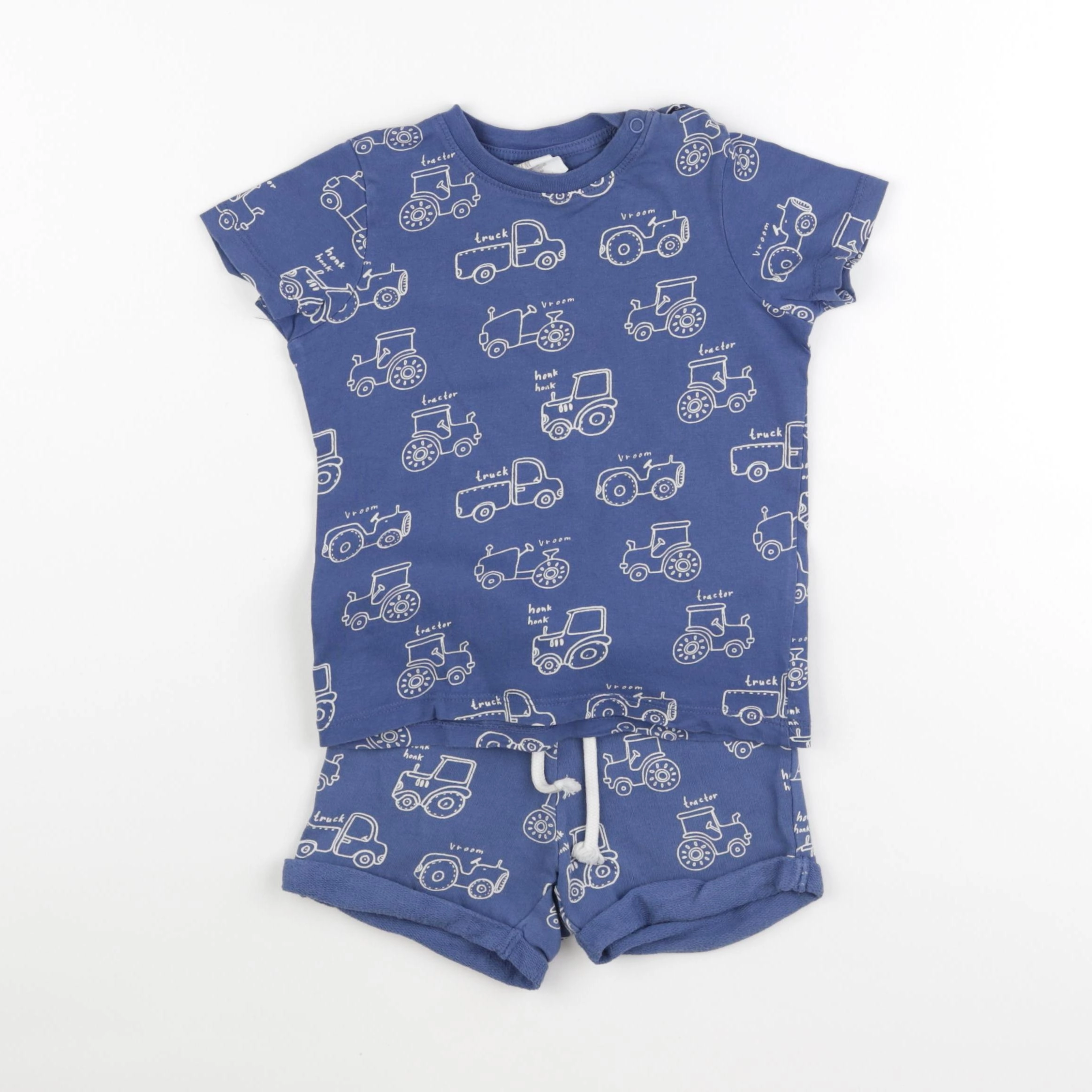 H&M - ensemble bleu - 12/18 mois