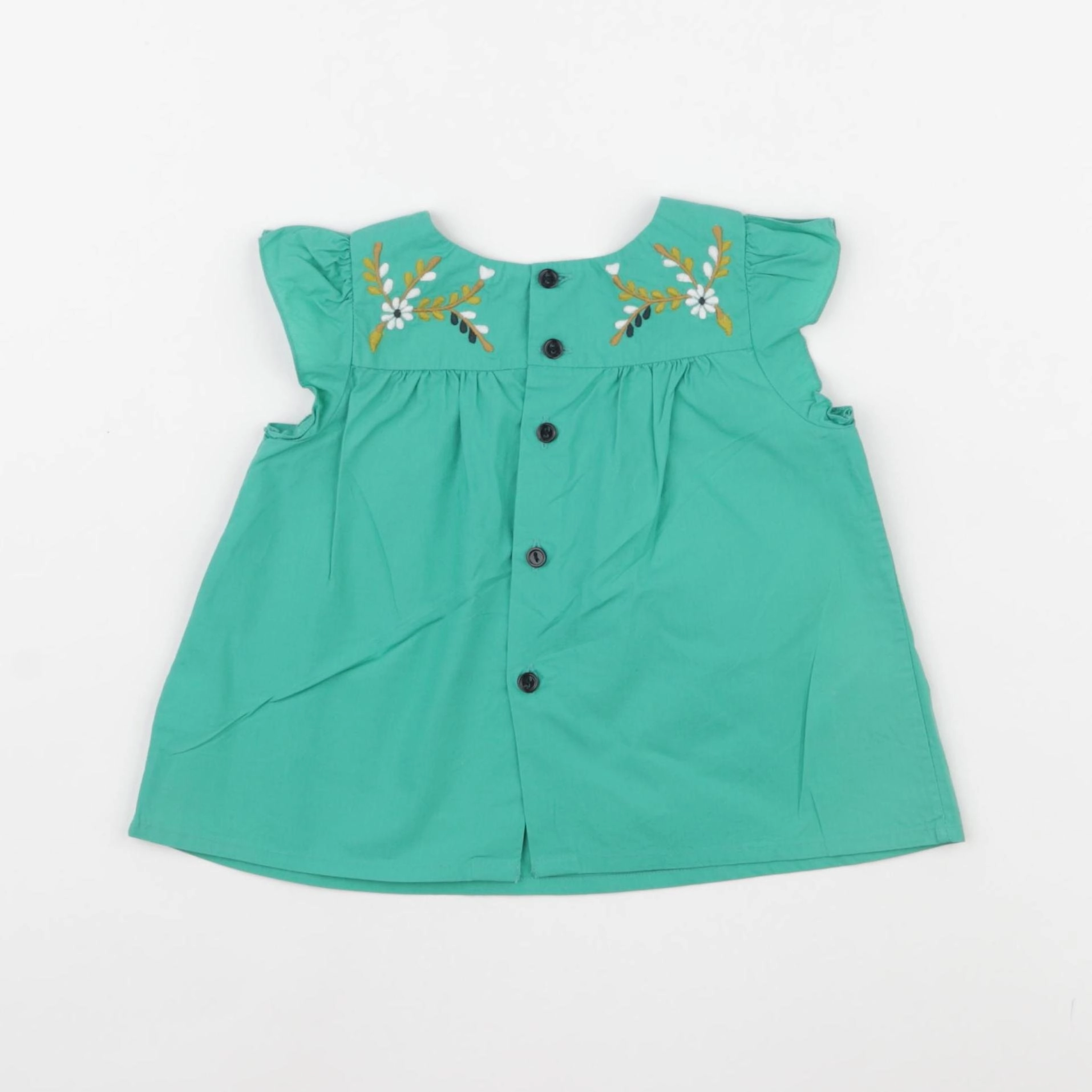 Bonpoint - blouse vert - 12 mois