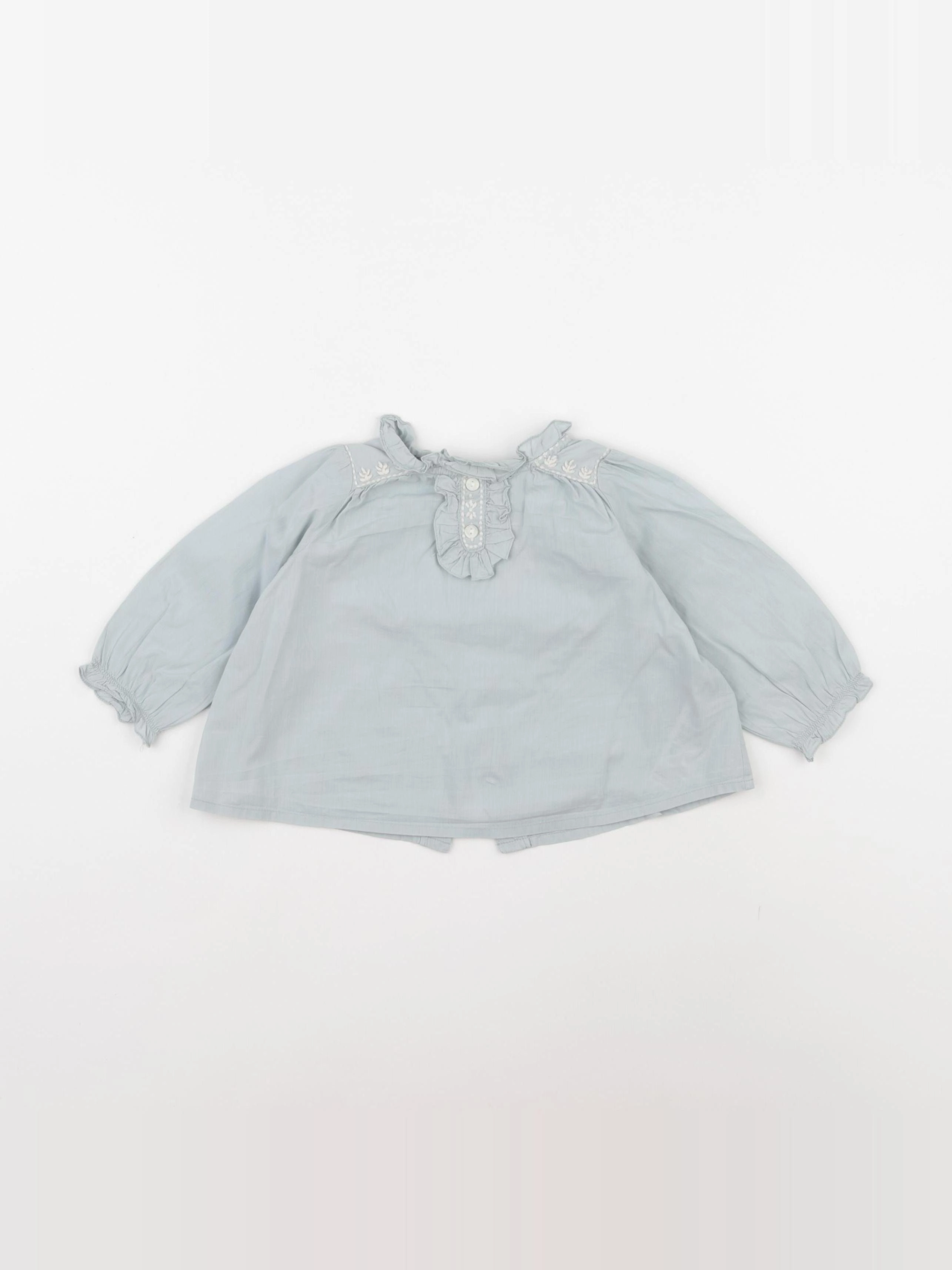 Bonpoint - blouse bleu - 6 mois