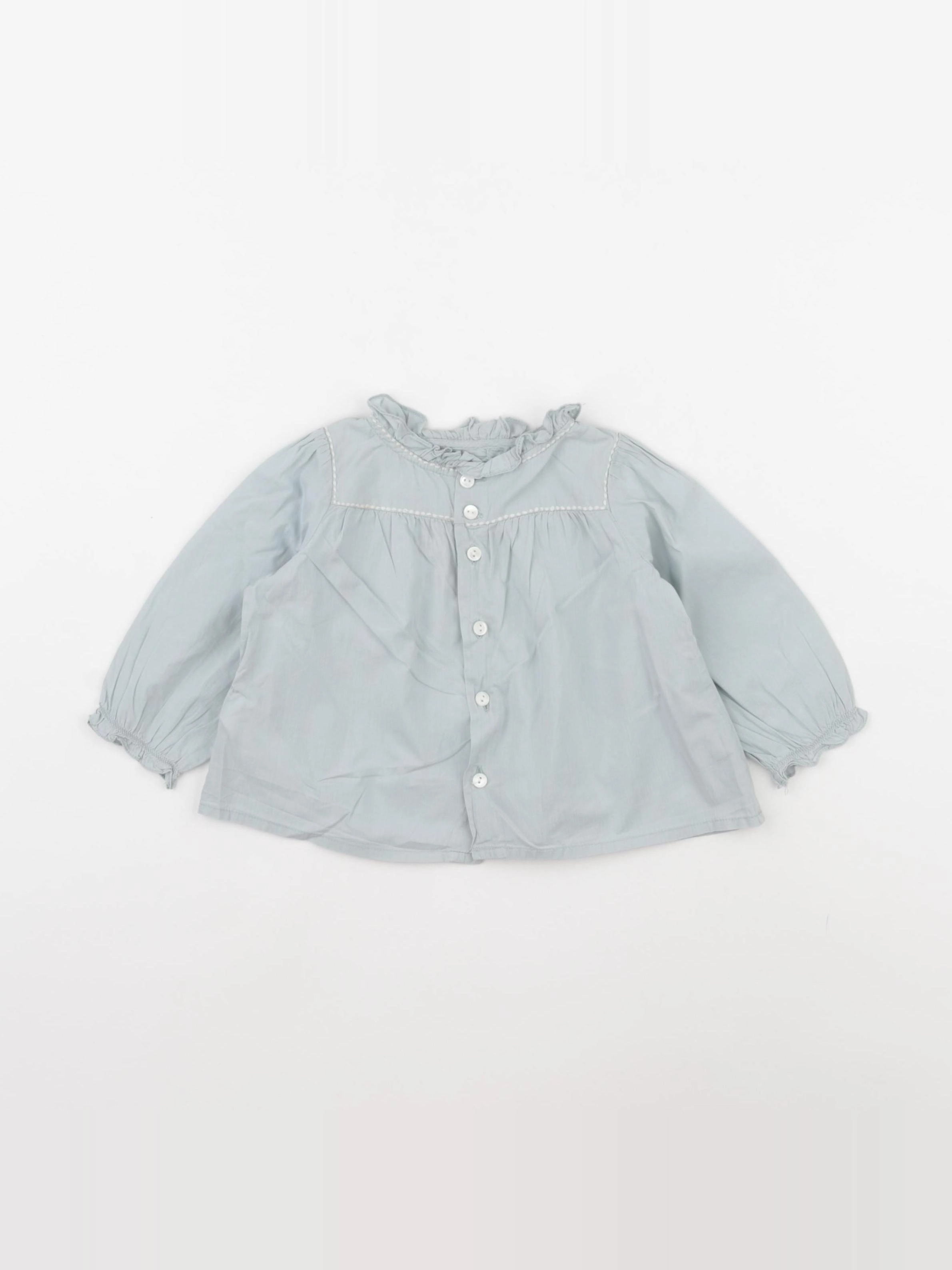 Bonpoint - blouse bleu - 6 mois