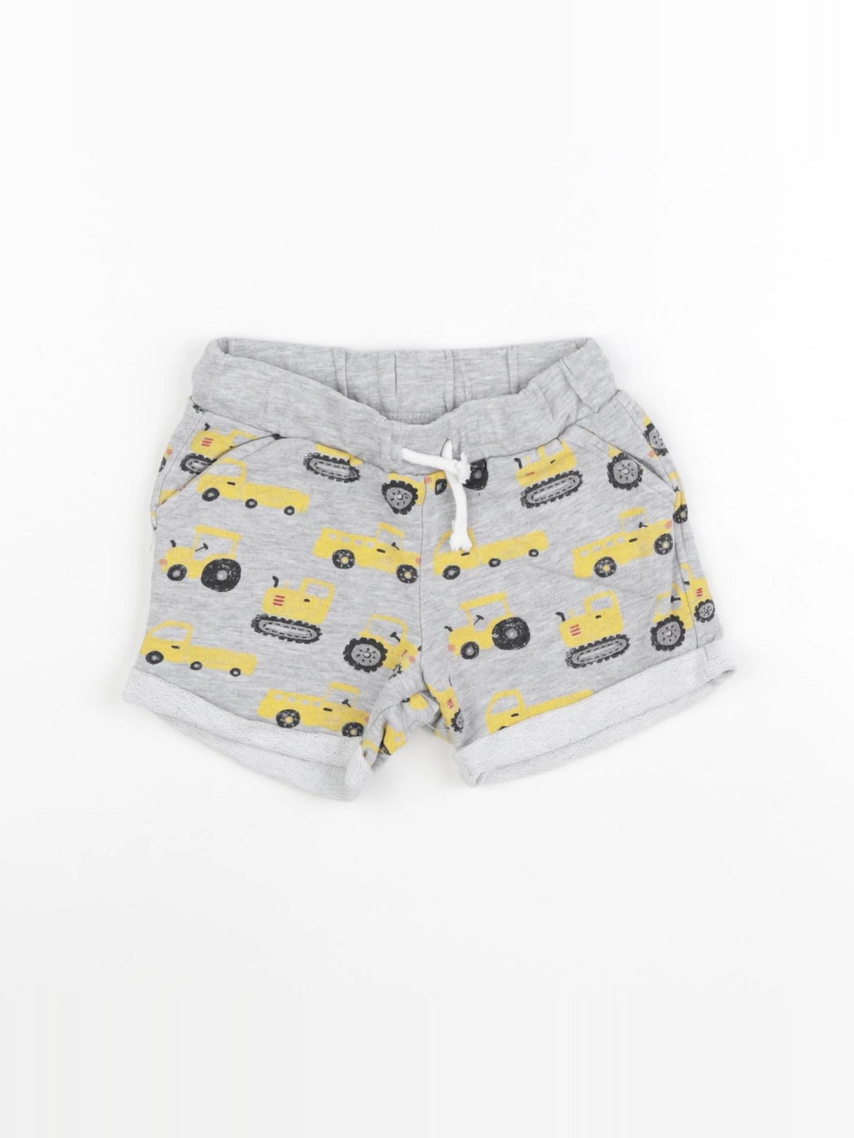 H&M - short gris - 12/18 mois