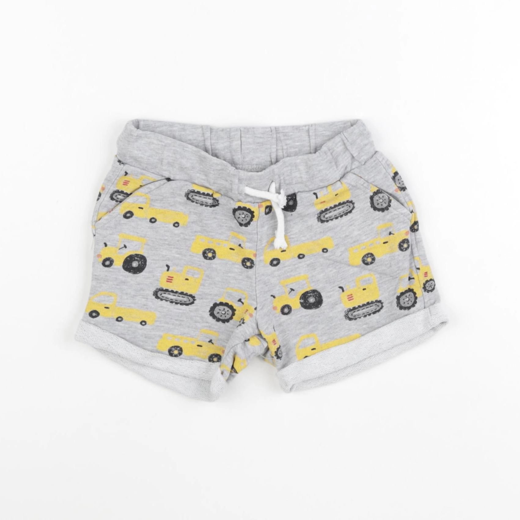 H&M - short gris - 12/18 mois