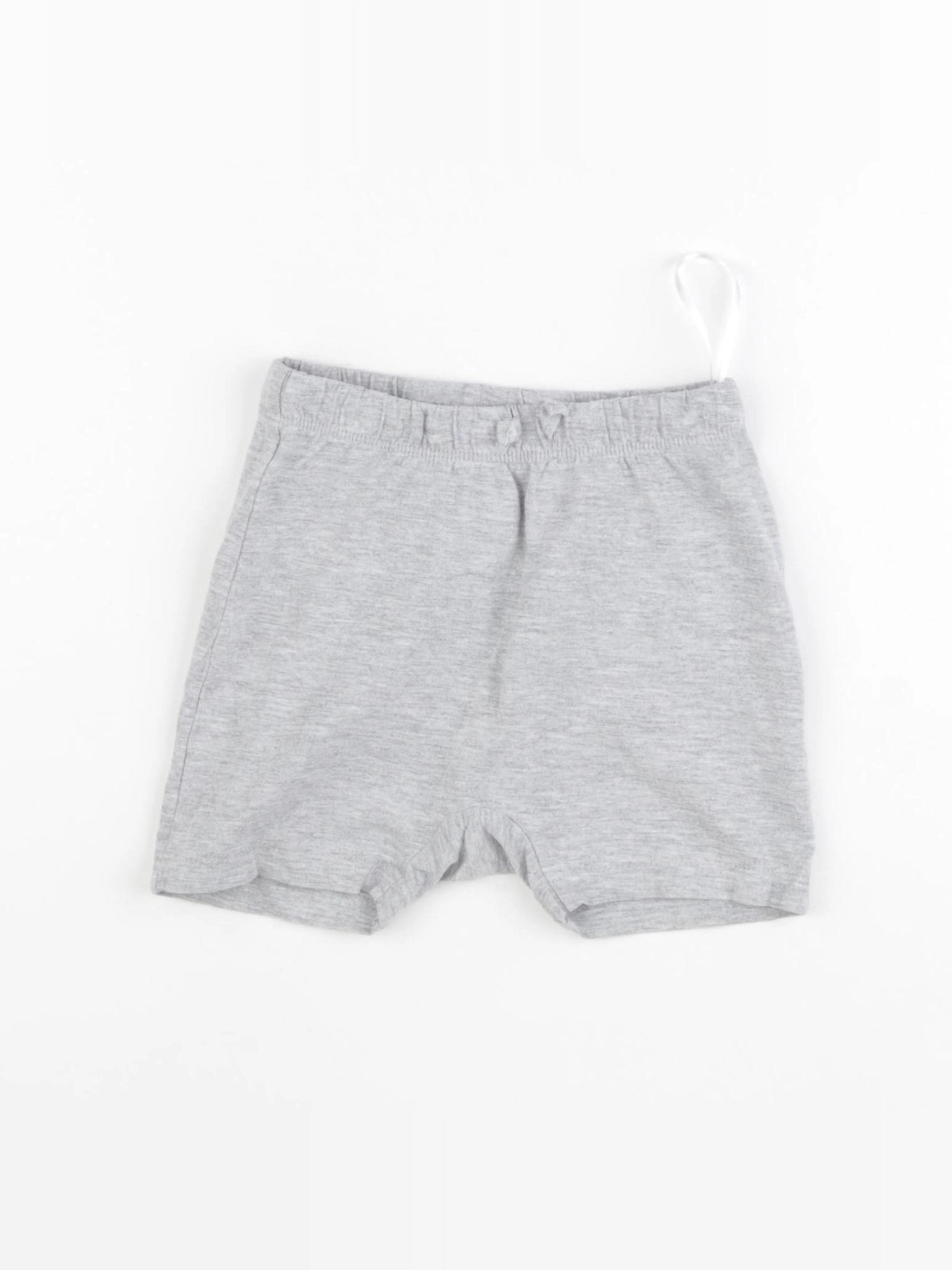 H&M - short gris - 12/18 mois
