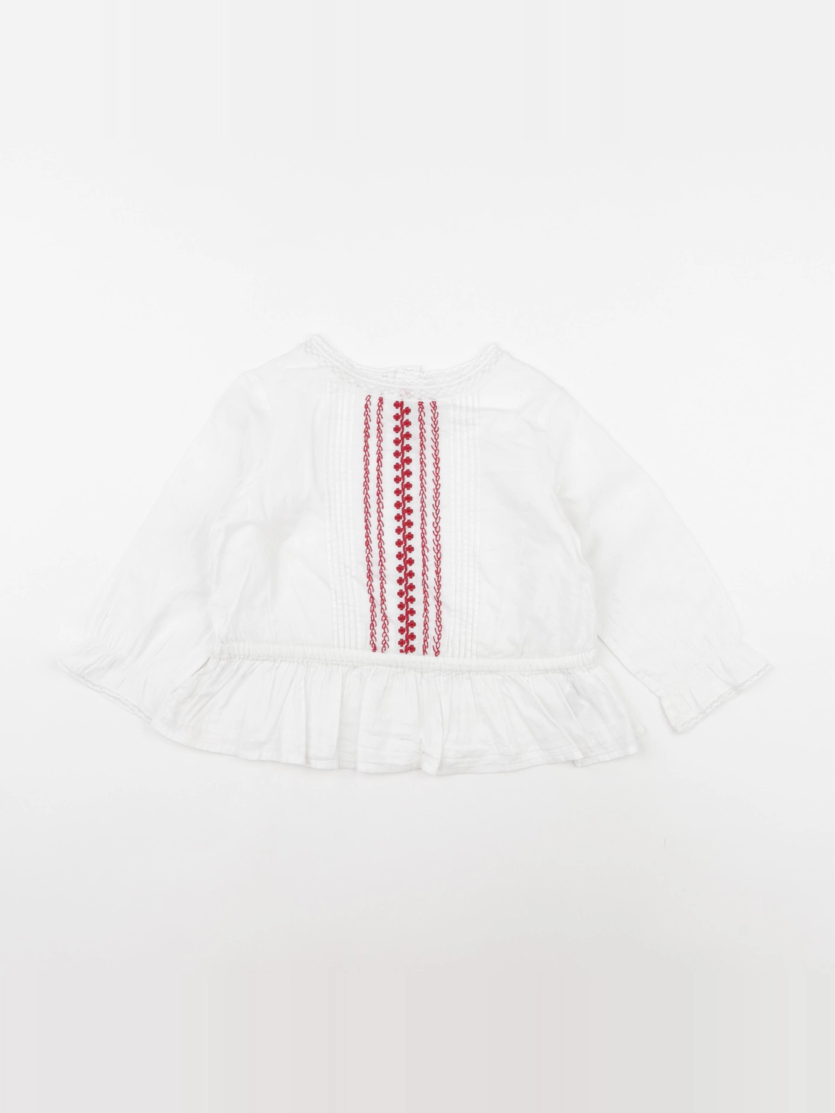 Bonpoint - robe blanc, rouge - 3 mois