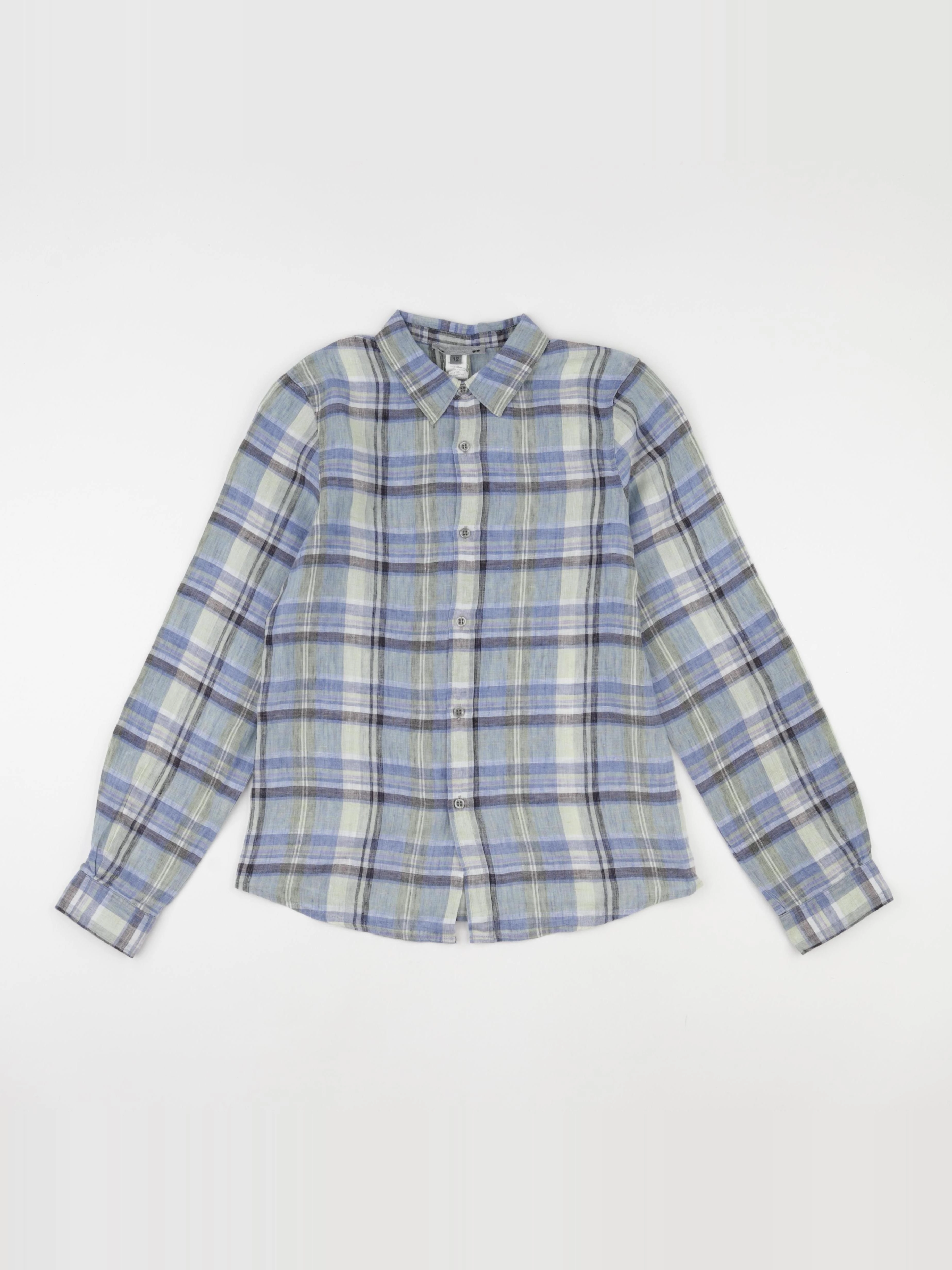 Bonpoint - chemise bleu, vert - 12 ans