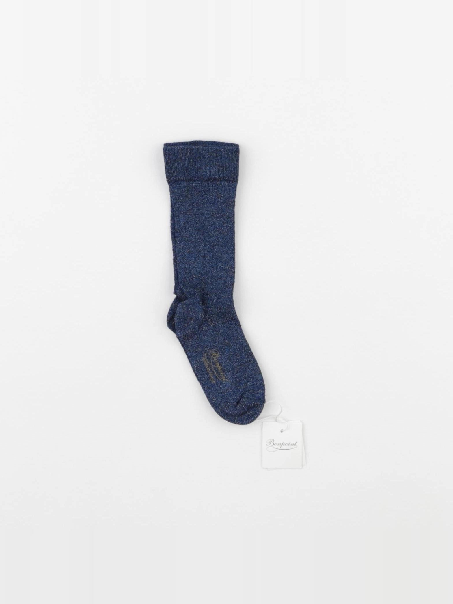 Bonpoint - chaussettes bleu, argent - 0/1 mois