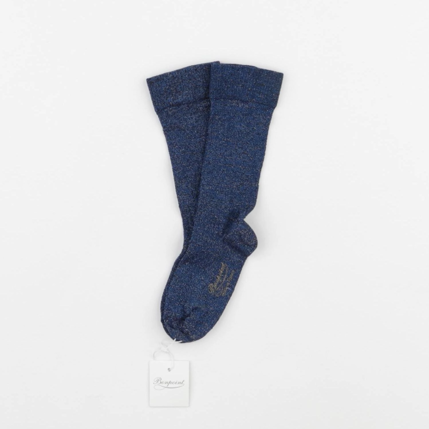 Bonpoint - chaussettes bleu, argent - 0/1 mois
