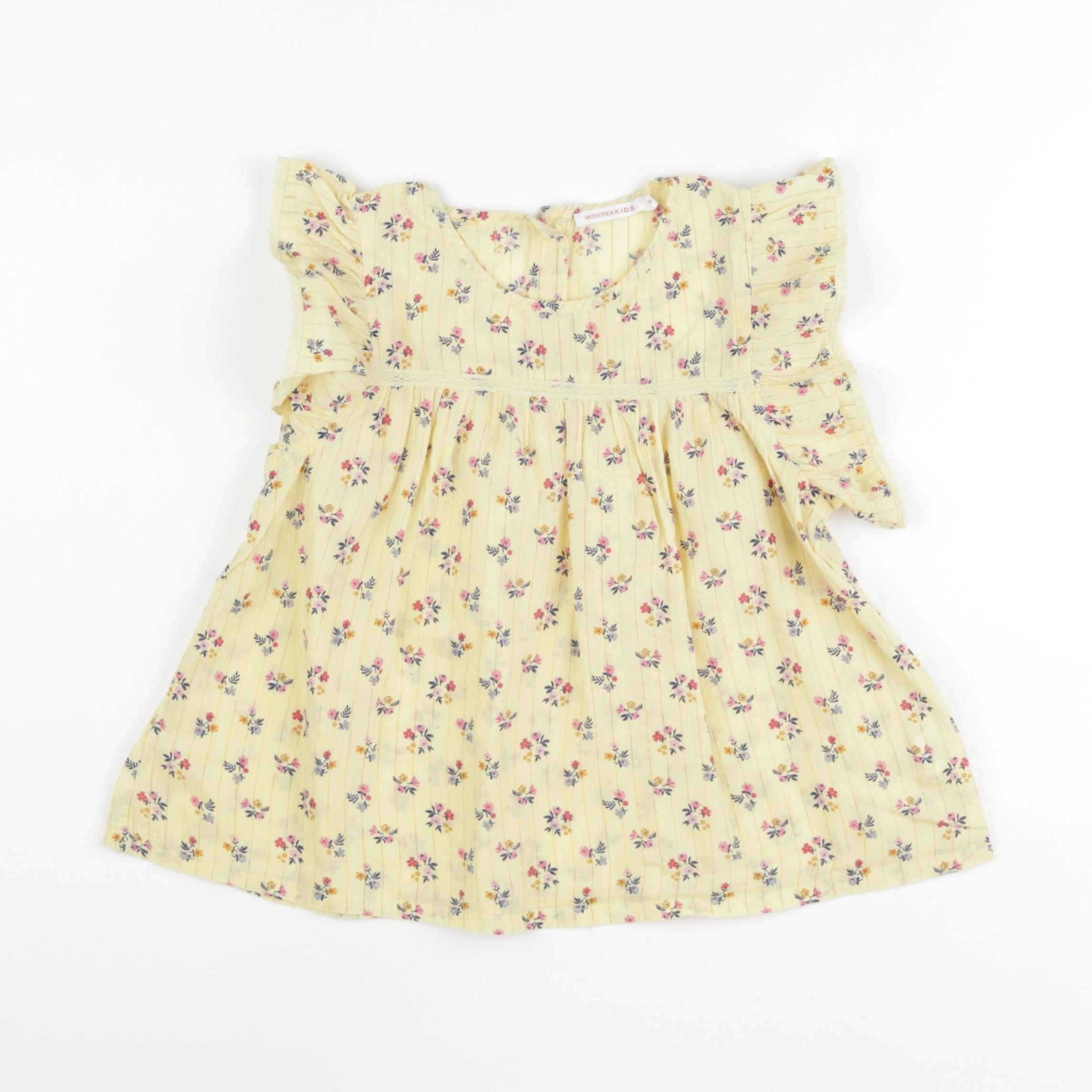 Monoprix - blouse jaune - 6 ans