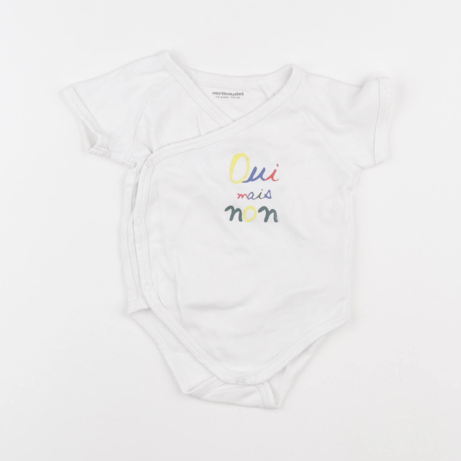 Vertbaudet - body blanc - 12 mois