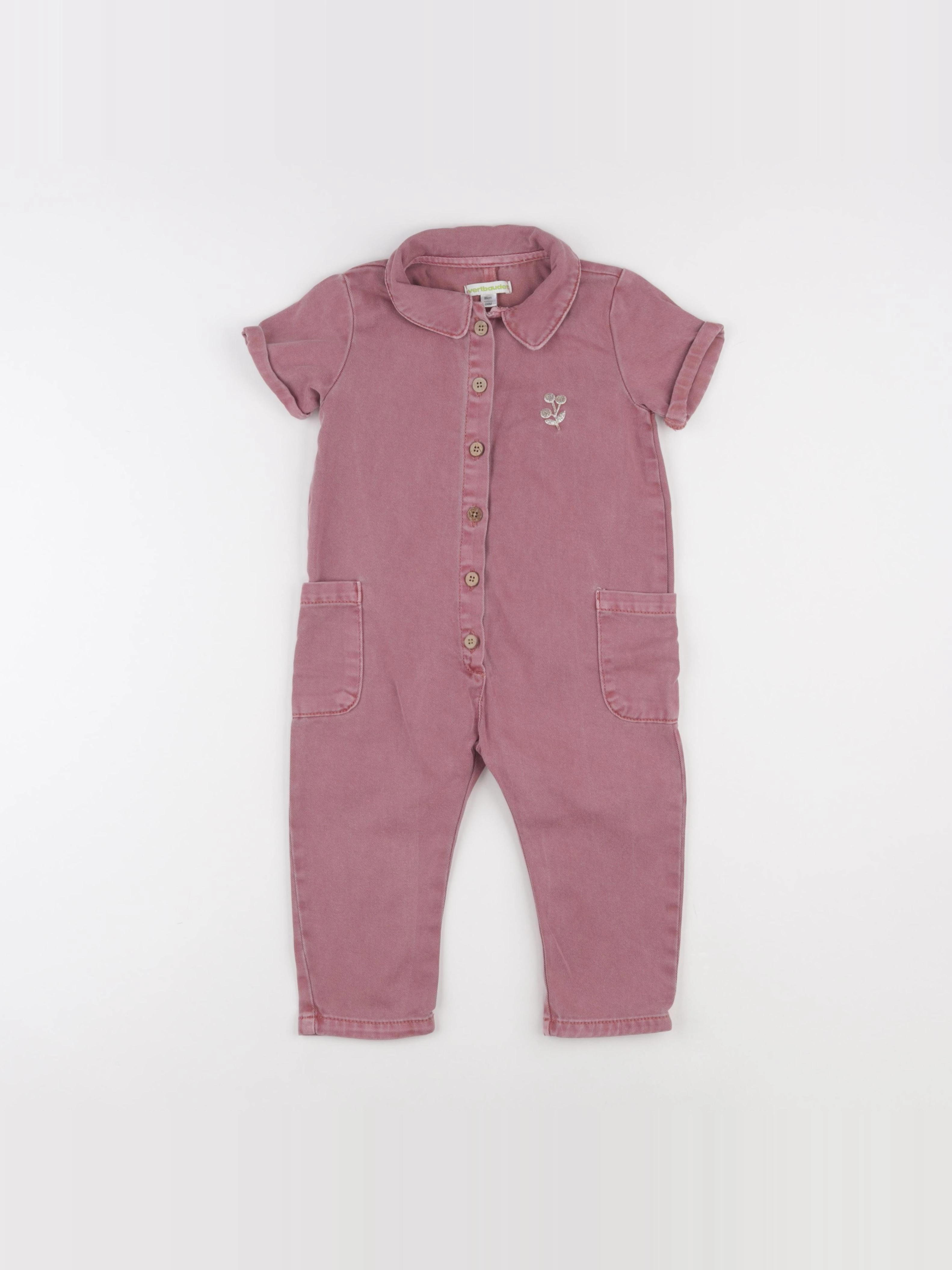 Vertbaudet - combinaison rose - 24 mois