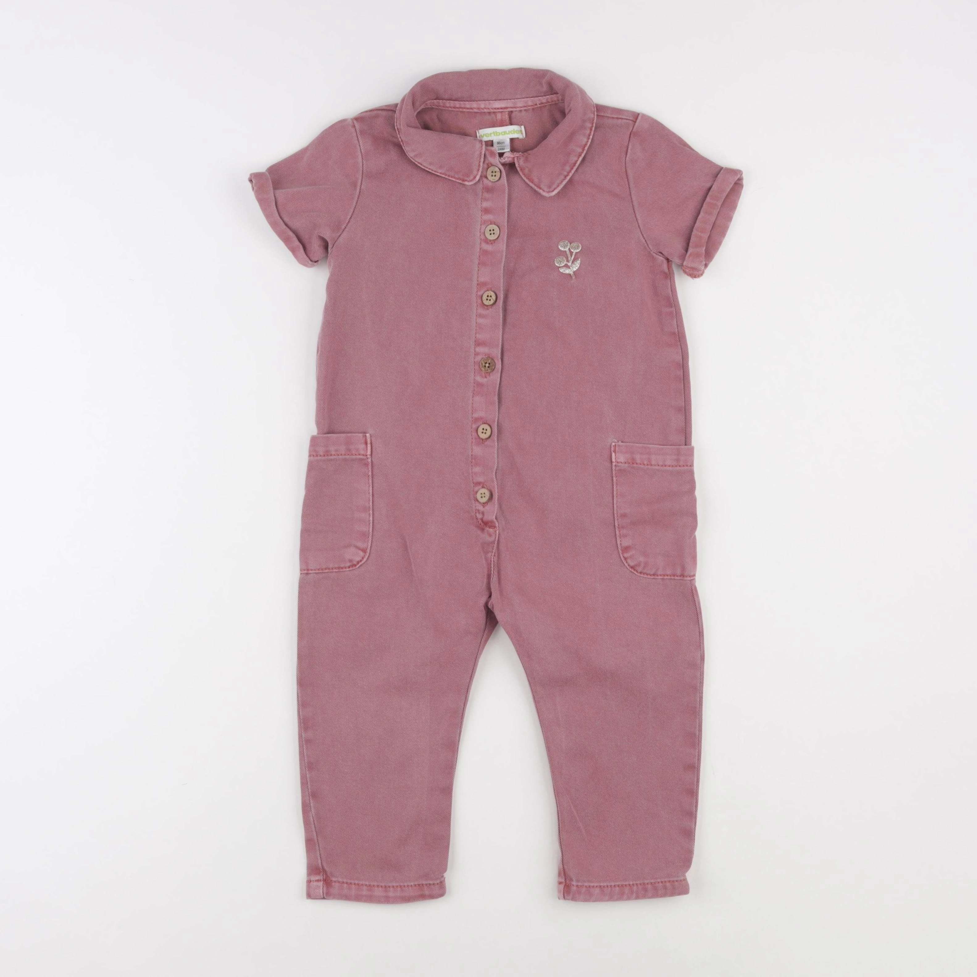 Vertbaudet - combinaison rose - 24 mois