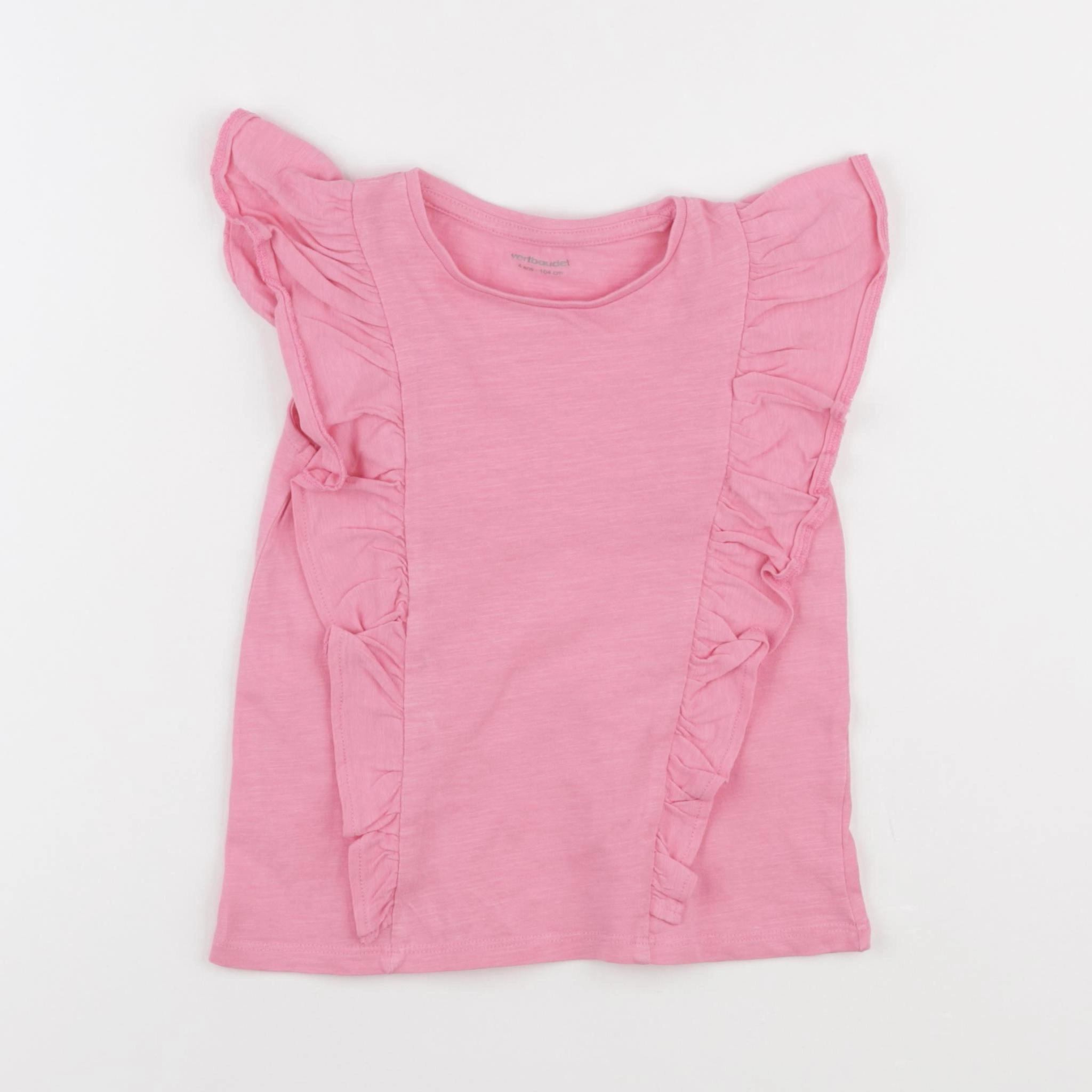 Vertbaudet - tee-shirt rose - 4 ans