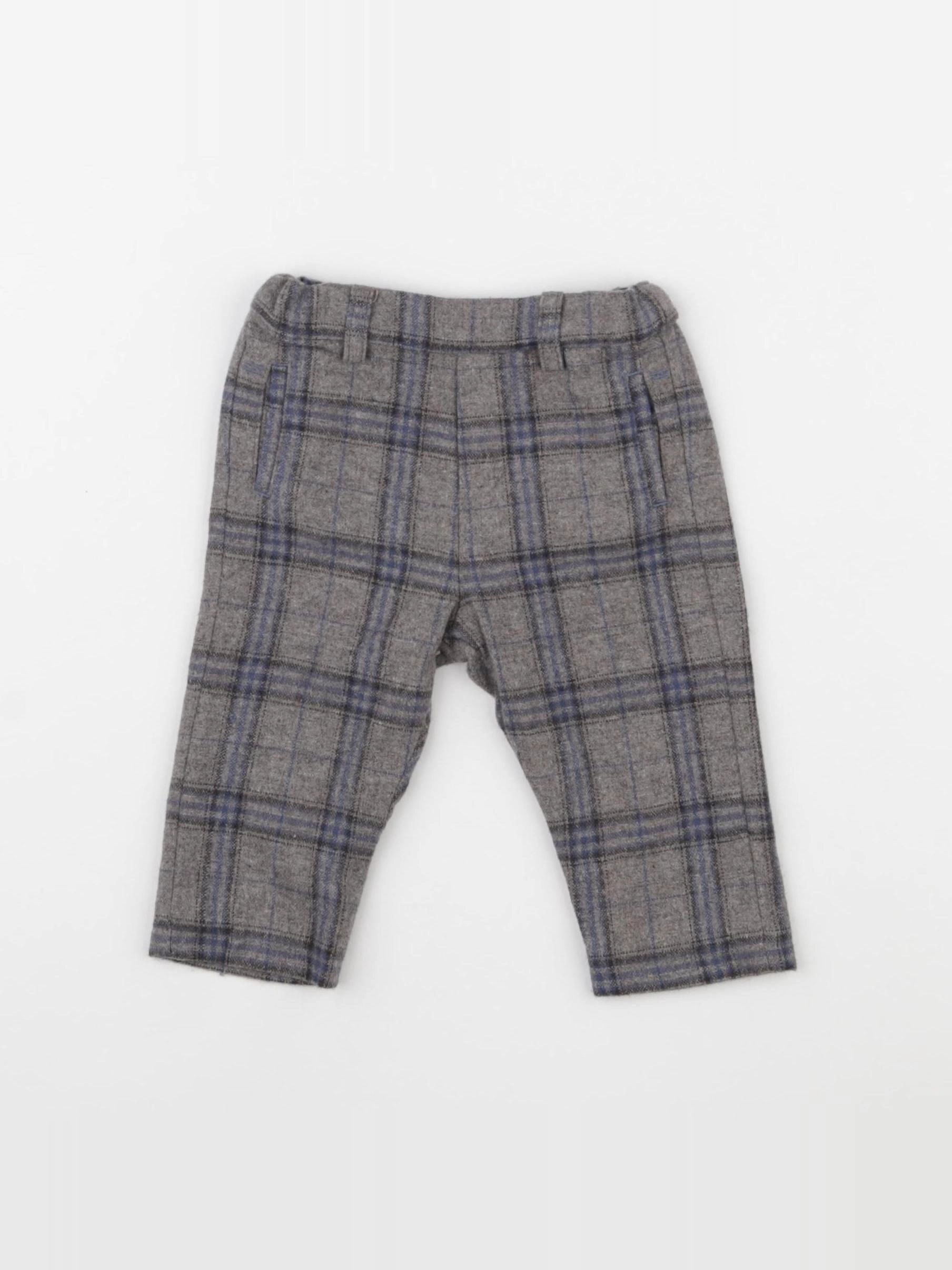 Tartine & Chocolat - pantalon doublé bleu, gris - 6 mois