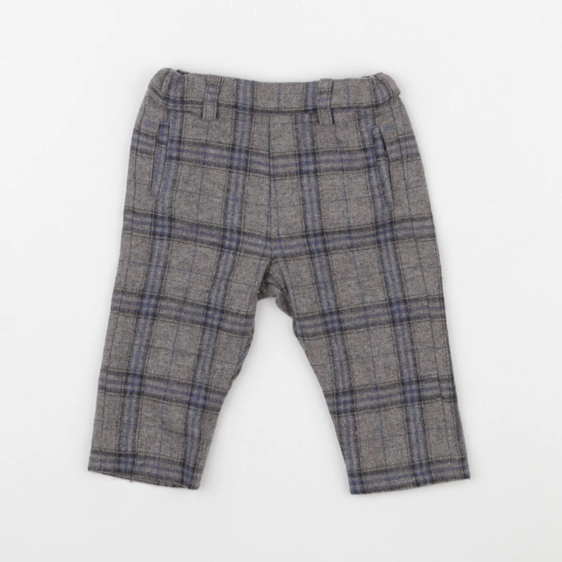 Tartine & Chocolat - pantalon doublé bleu, gris - 6 mois