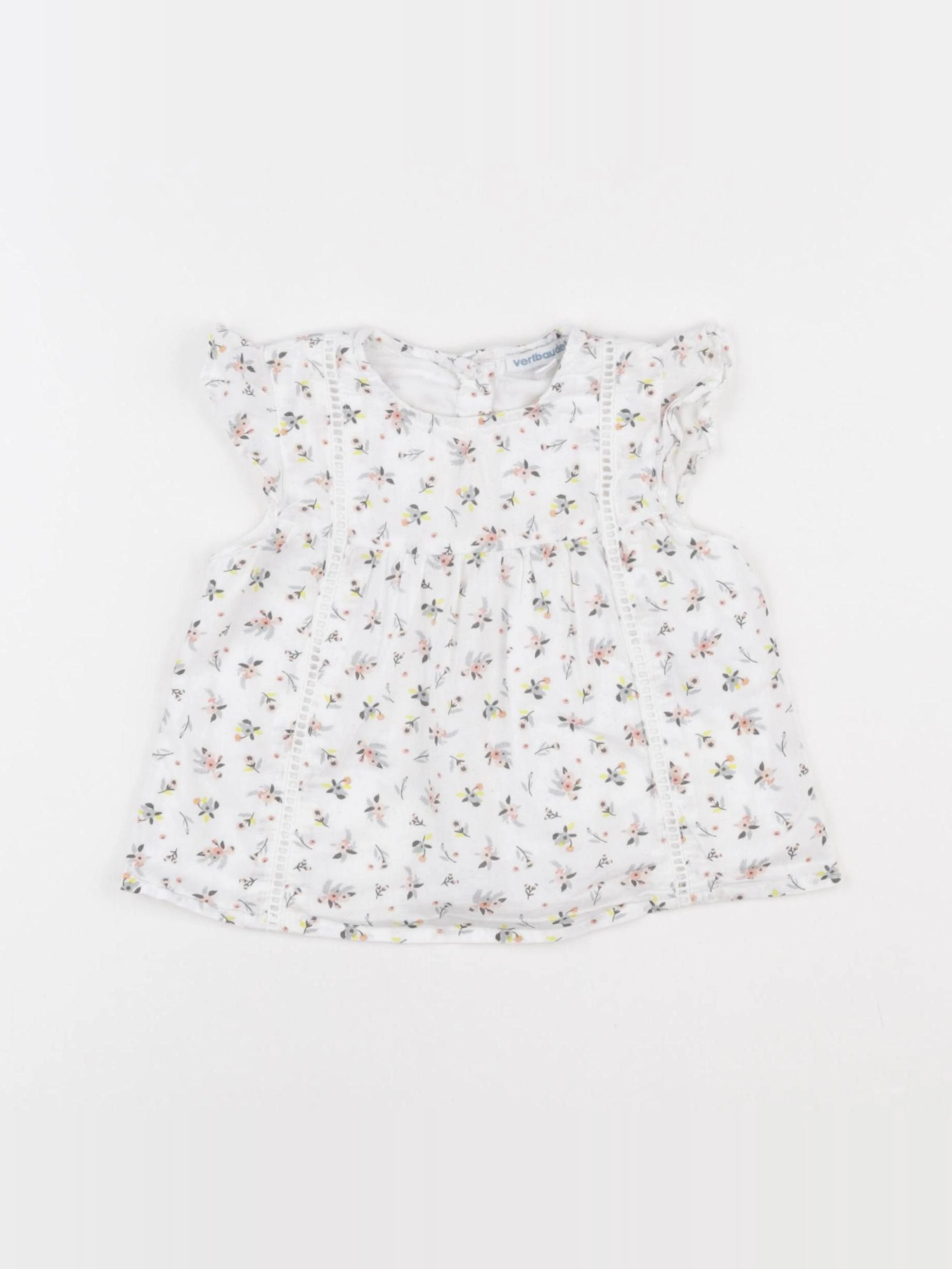 Vertbaudet - blouse blanc - 12 mois