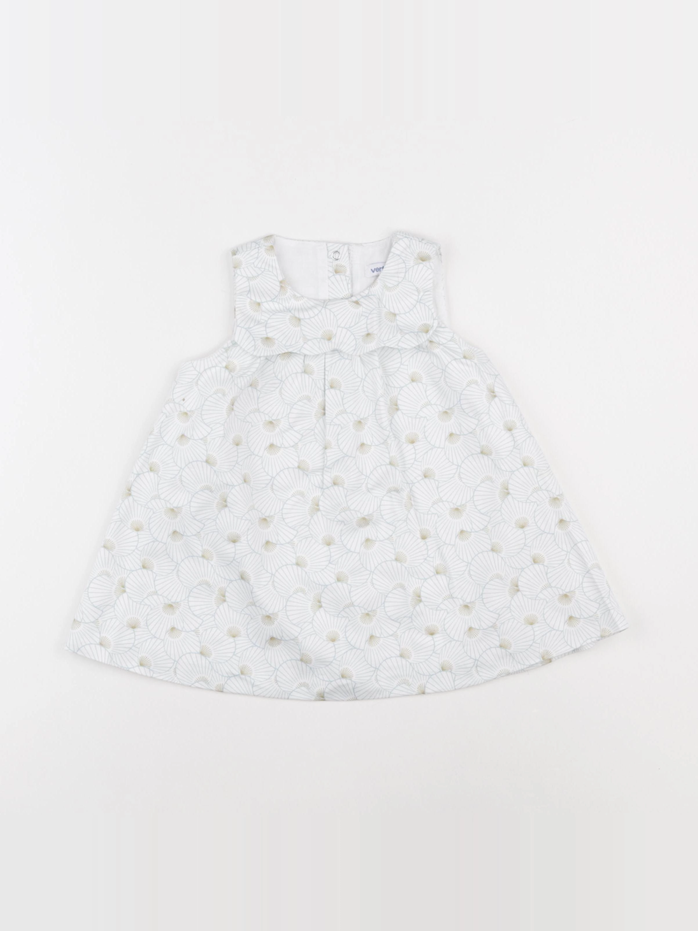 Vertbaudet - robe blanc, bleu - 12 mois