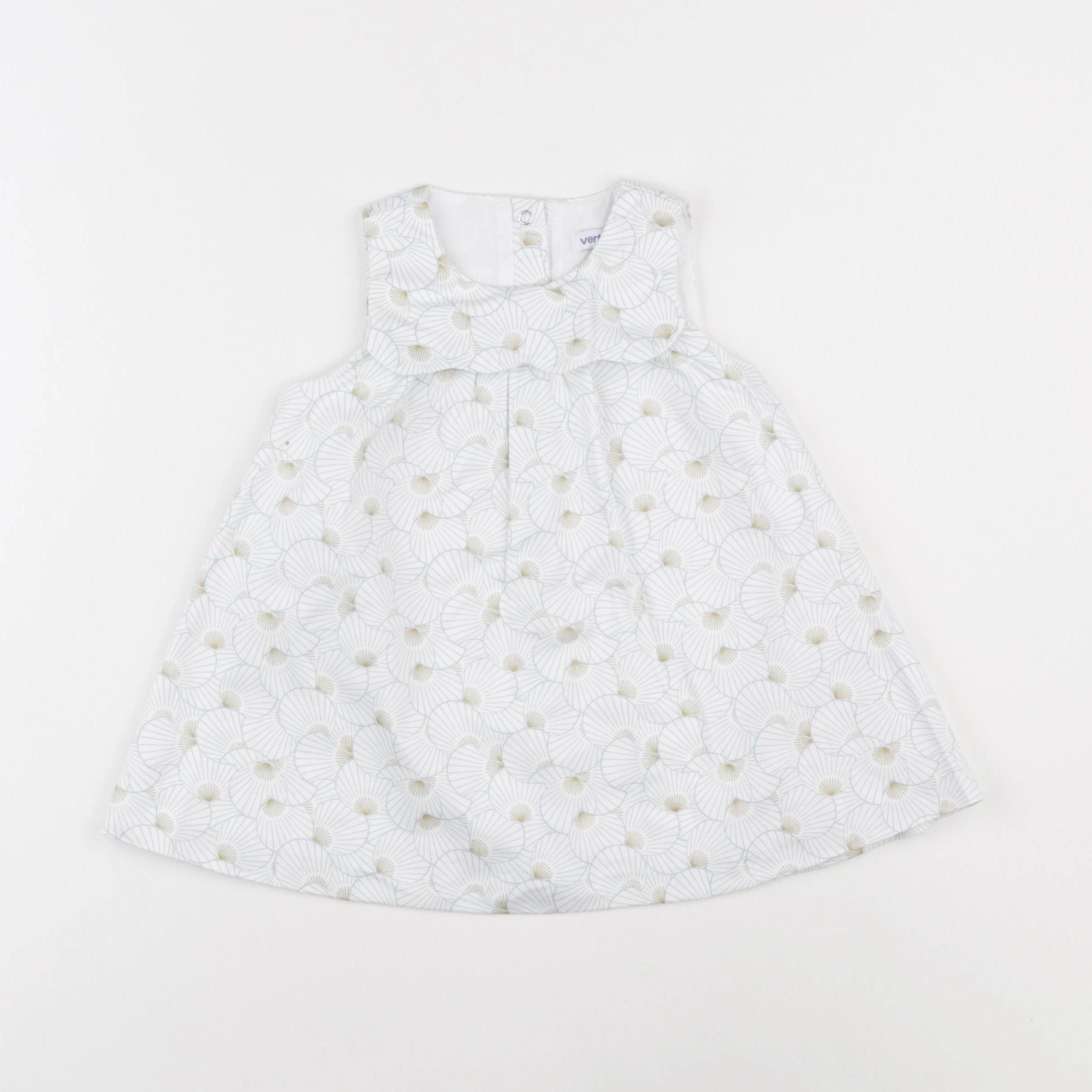 Vertbaudet - robe blanc, bleu - 12 mois