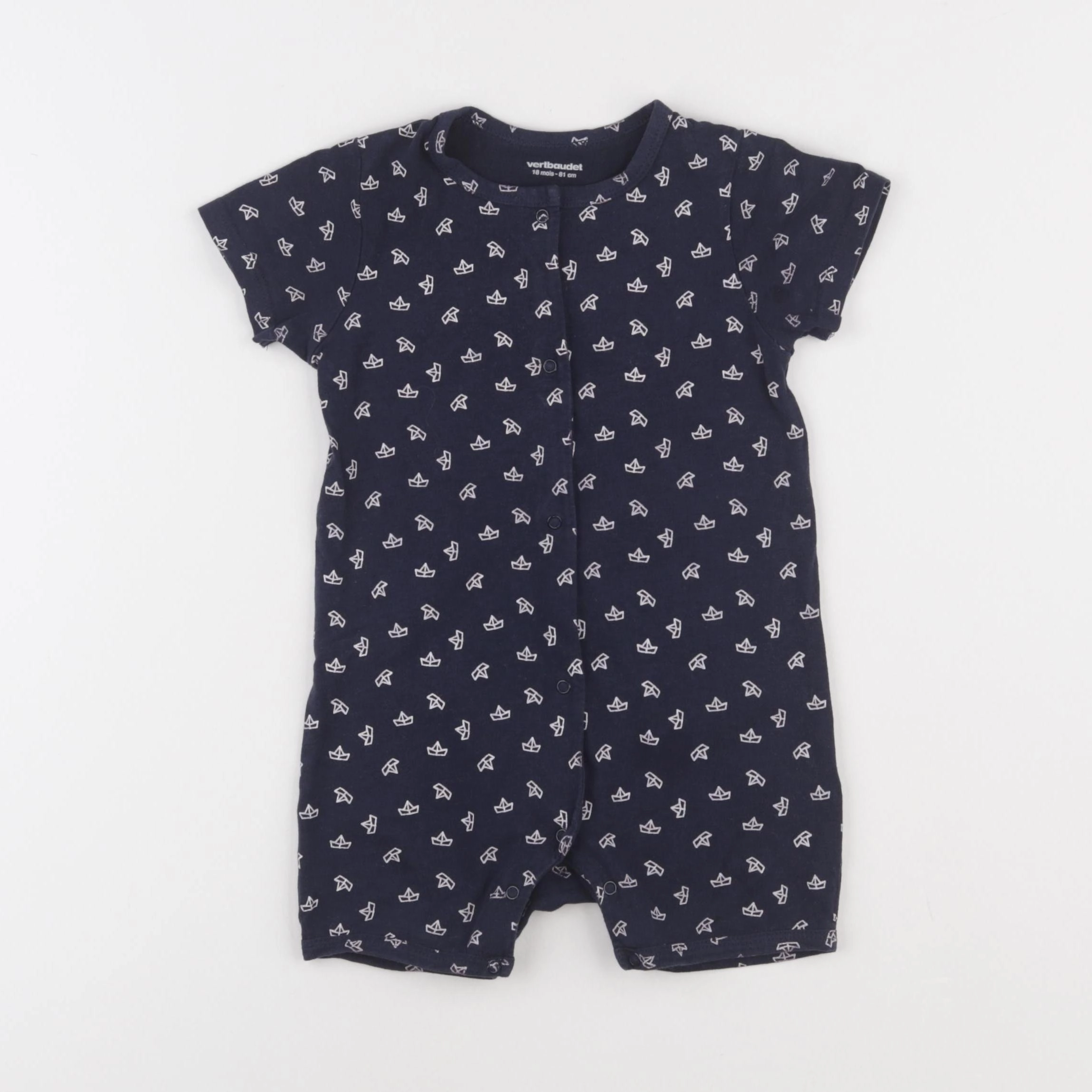 Vertbaudet - pyjama coton bleu - 18 mois