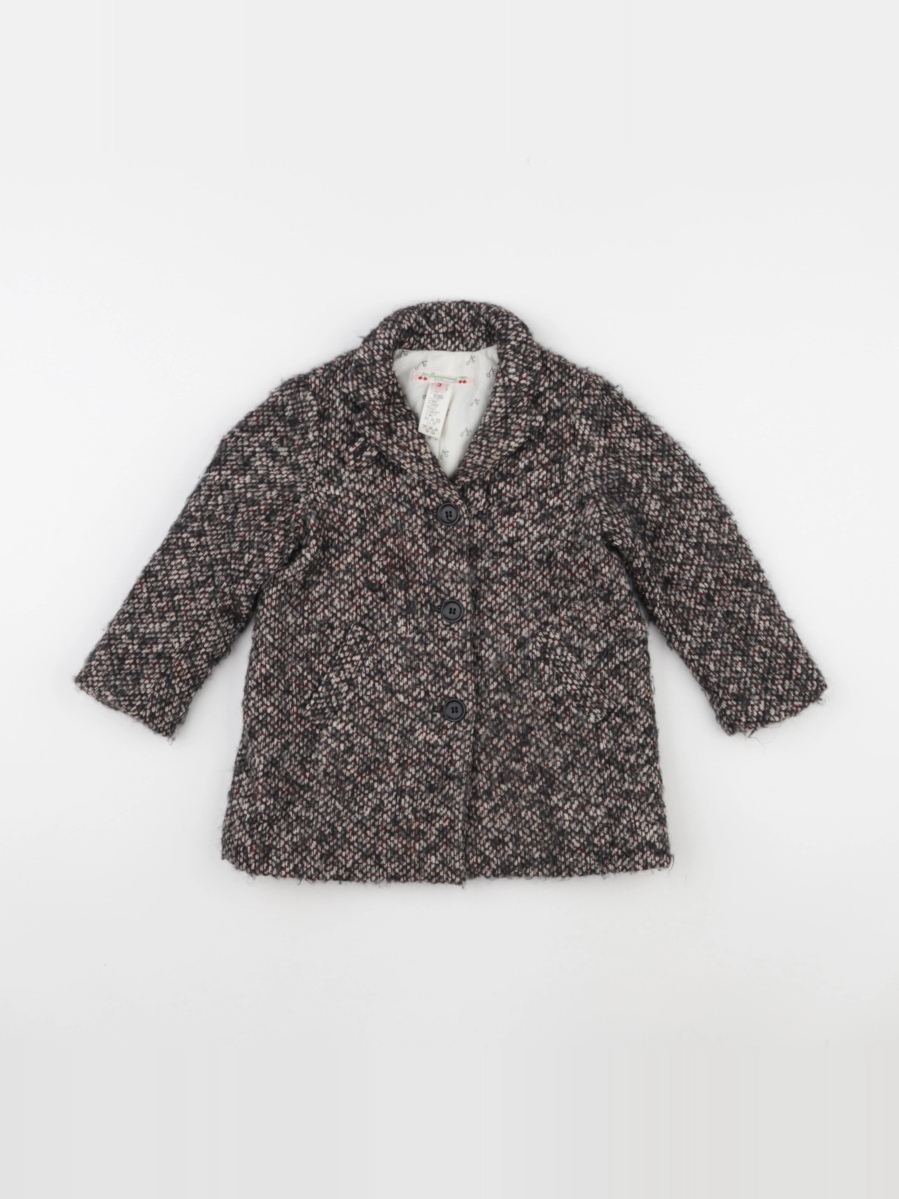 Bonpoint - manteau multicolore - 3 ans